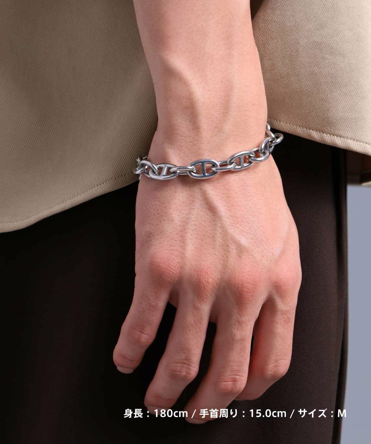 【限定展開】“LH-1”ヴァリアスチェーンブレスレット/アンカー/サージカルステンレス（金属アレルギー対応）