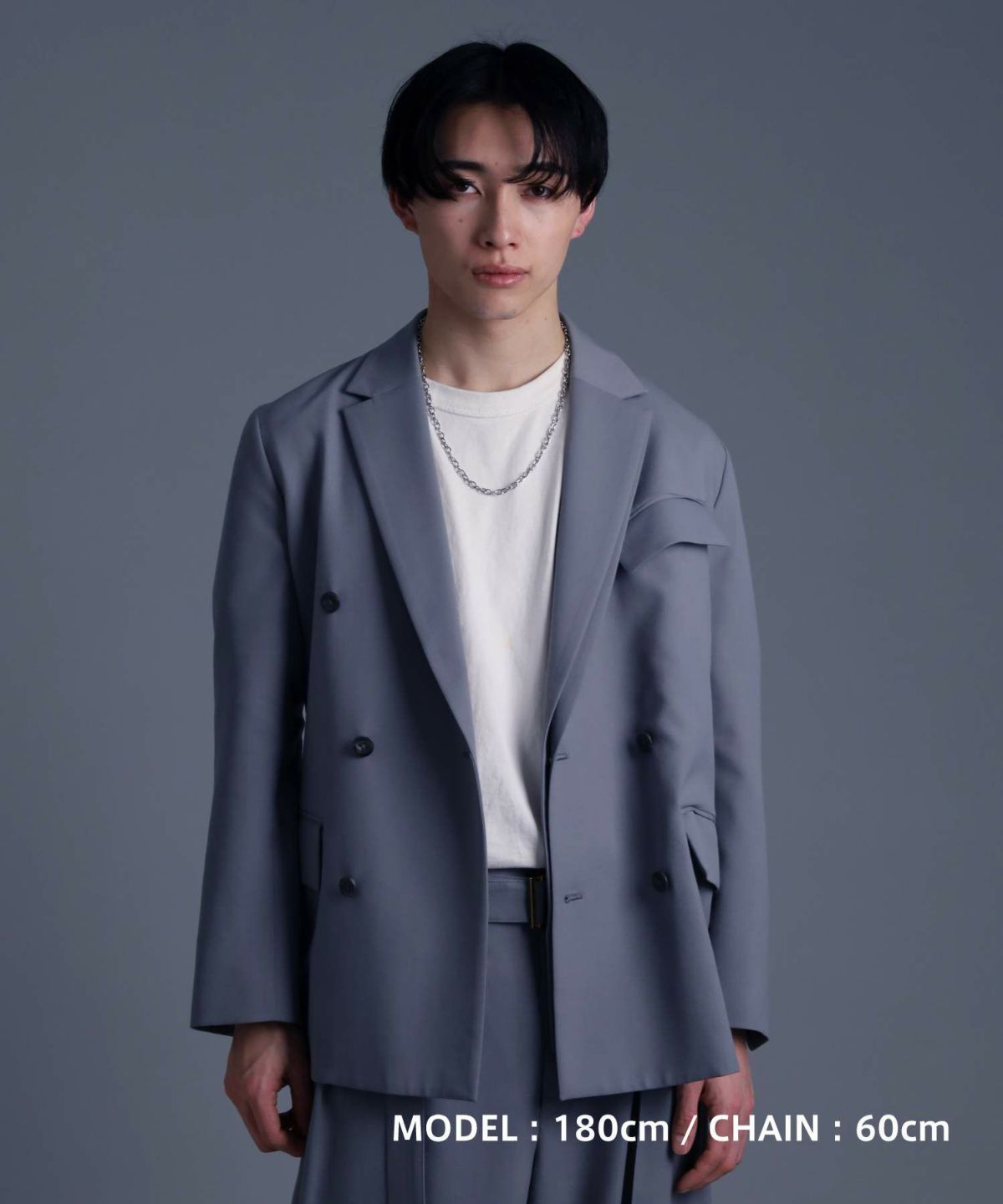 【WEB限定】ボリュームチェーンネックレス/カットアズキ0.56cm/サージカルステンレス316L（金属アレルギー対応）