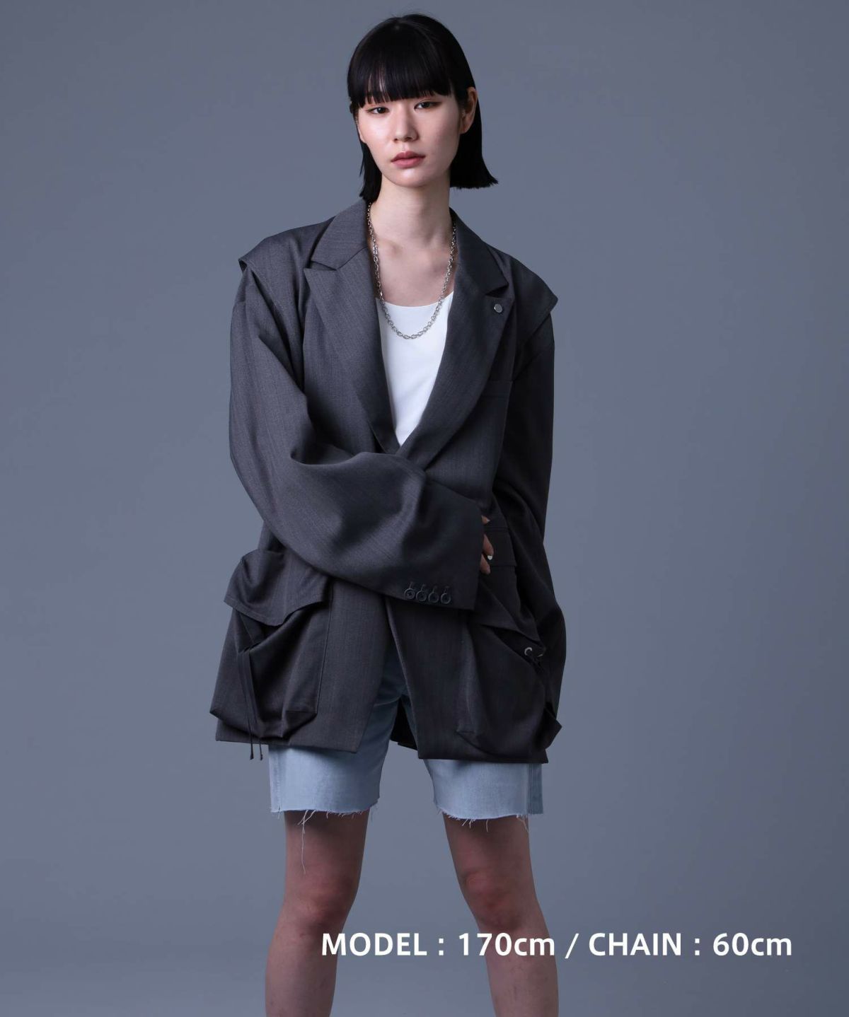 【WEB限定】ボリュームチェーンネックレス/カットアズキ0.56cm/サージカルステンレス316L（金属アレルギー対応）