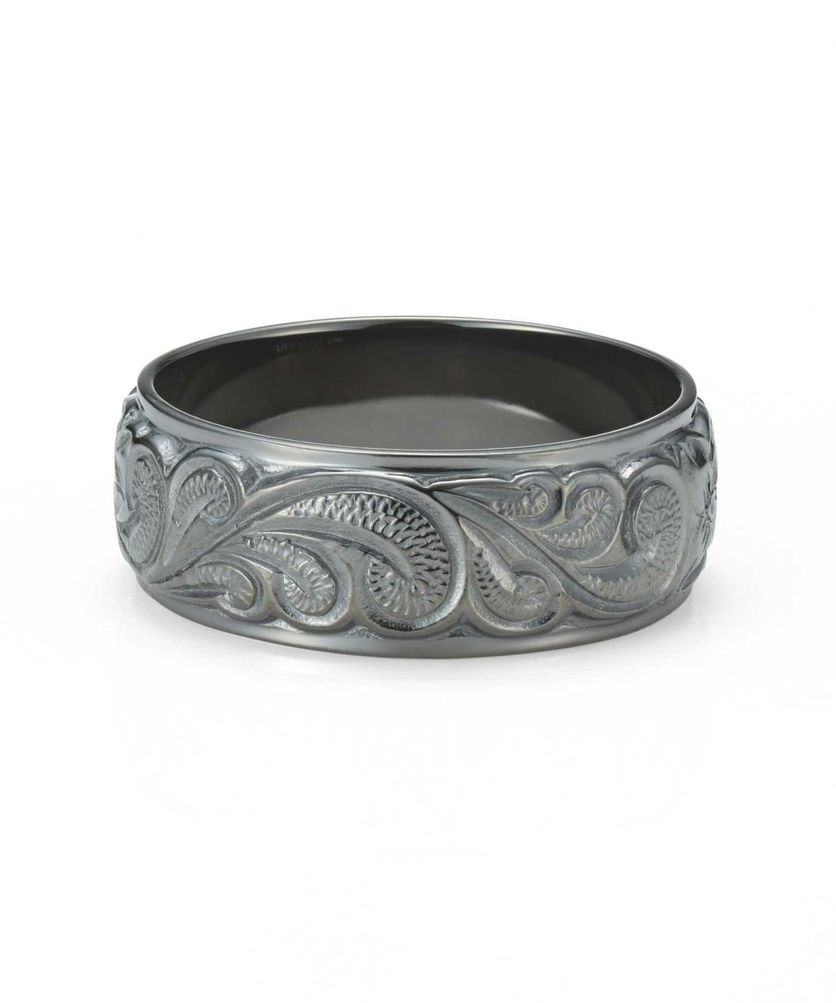 【限定展開】ワイドハワイアンリング/ライトブラック/サージカルステンレス316L（金属アレルギー対応）