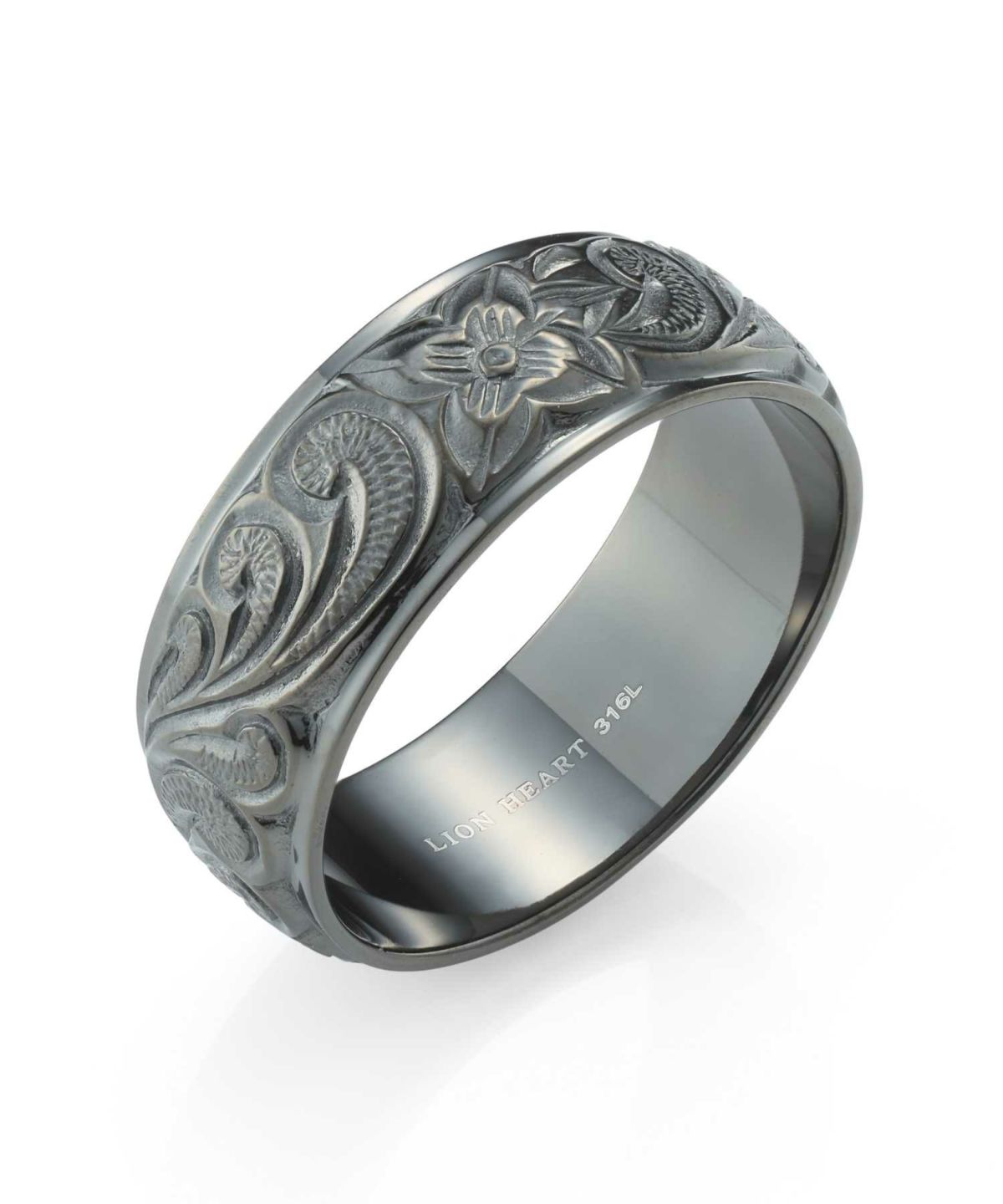 【限定展開】ワイドハワイアンリング/ライトブラック/サージカルステンレス316L（金属アレルギー対応）