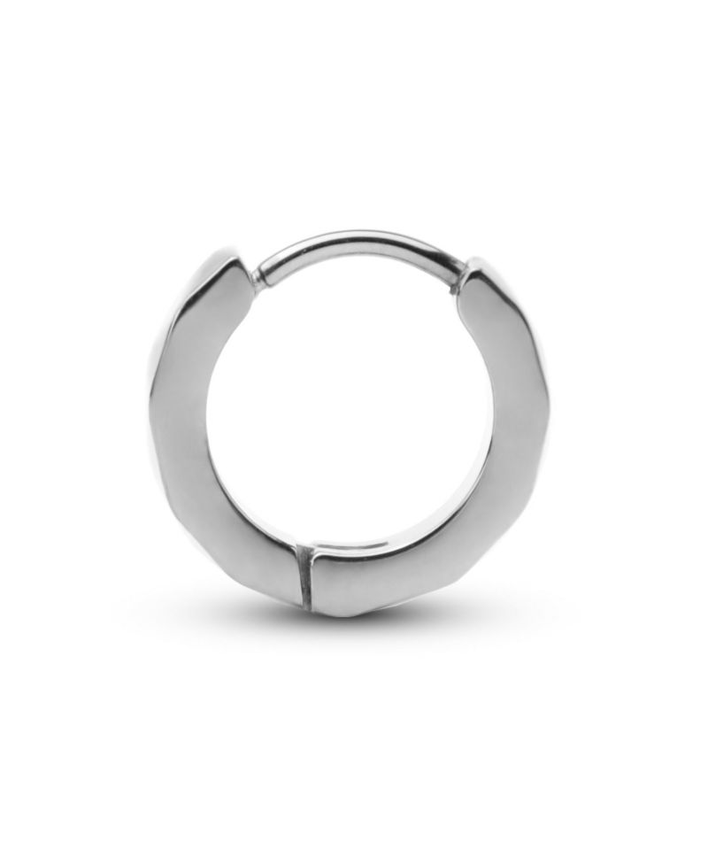 【WEB限定】カッティングフープピアス/ダイヤモンド/シルバー/サージカルステンレス316L（金属アレルギー対応）