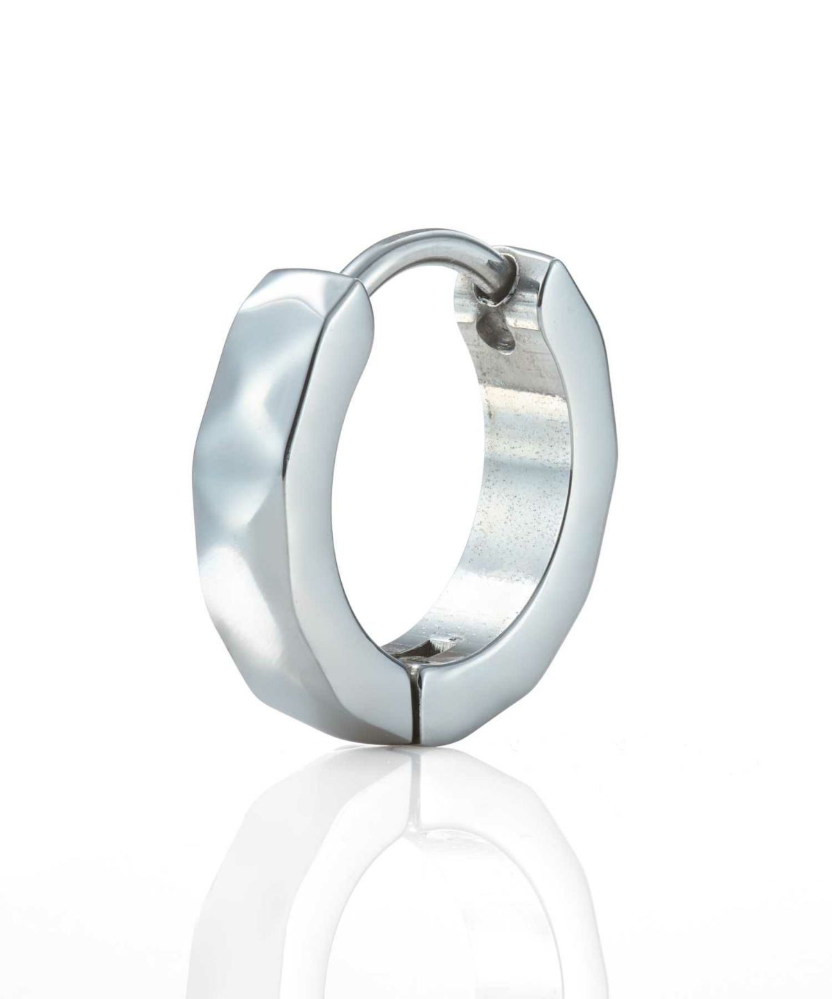 【WEB限定】カッティングフープピアス/ダイヤモンド/シルバー/サージカルステンレス316L（金属アレルギー対応）