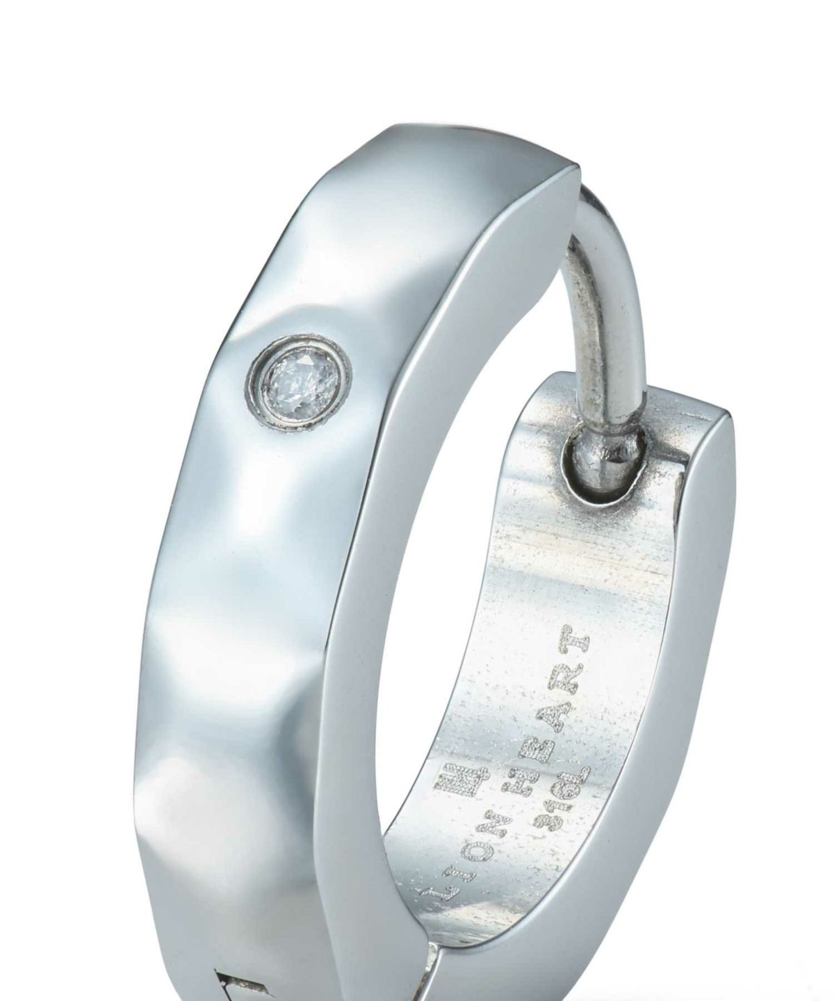 【WEB限定】カッティングフープピアス/ダイヤモンド/シルバー/サージカルステンレス316L（金属アレルギー対応）