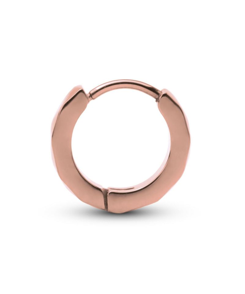 【WEB限定】カッティングフープピアス/ピンクゴールド/サージカルステンレス316L（金属アレルギー対応）