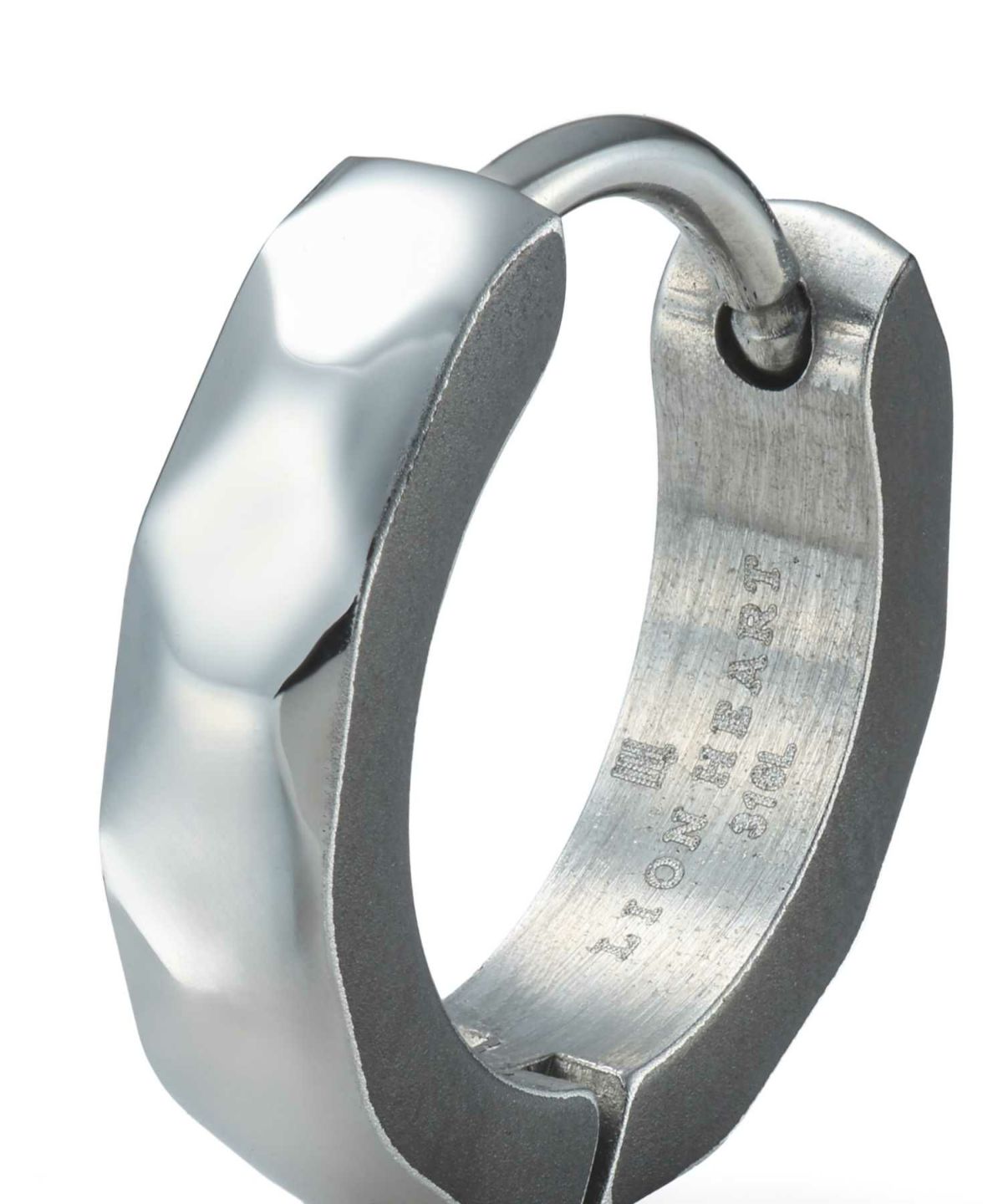 【WEB限定】カッティングフープピアス/シルバー×ブラック（サイドマットブラック）/サージカルステンレス316L（金属アレルギー対応）