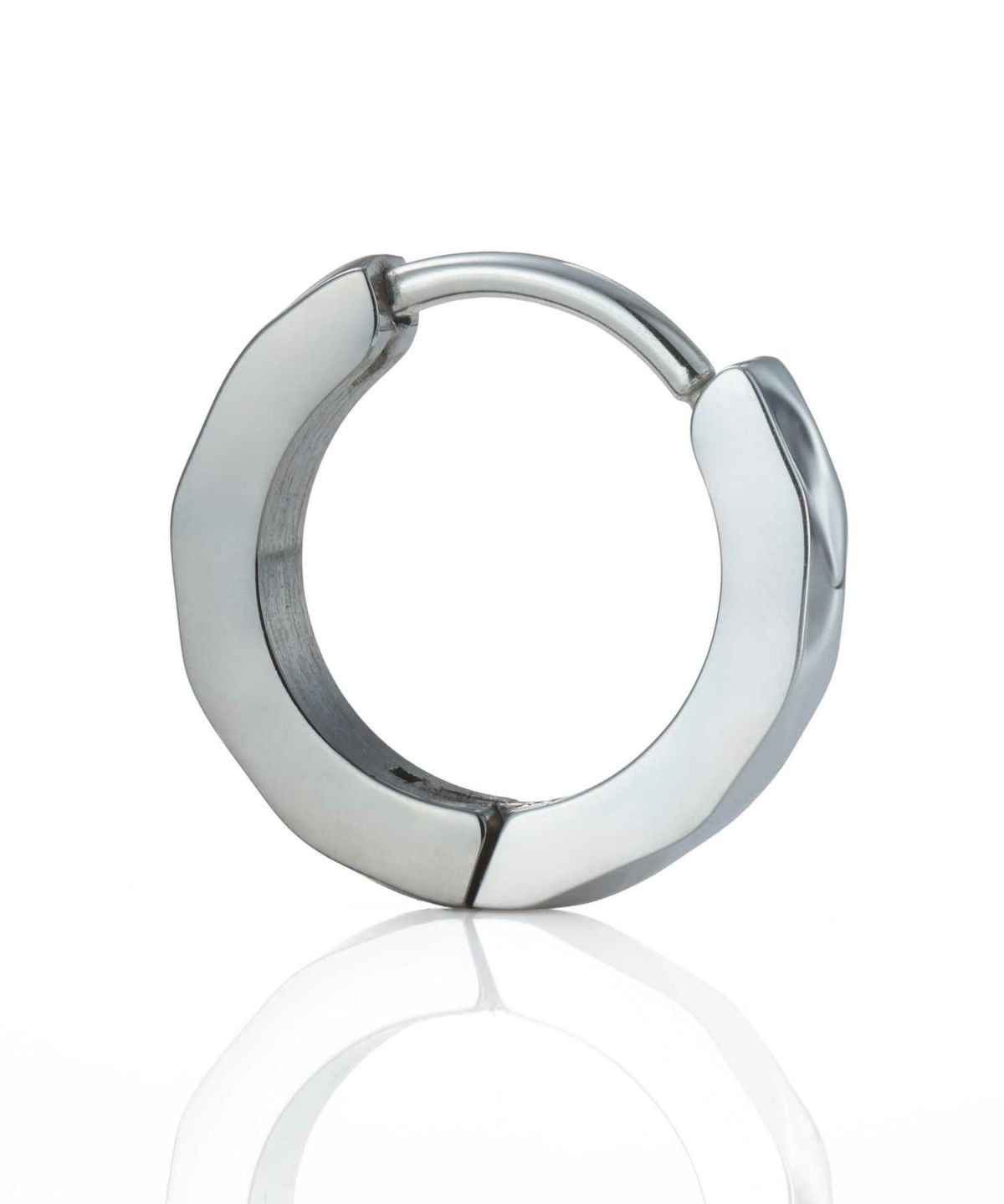 【WEB限定】カッティングフープピアス/ライトブラック×シルバー（ミックスカラー）/サージカルステンレス316L（金属アレルギー対応）