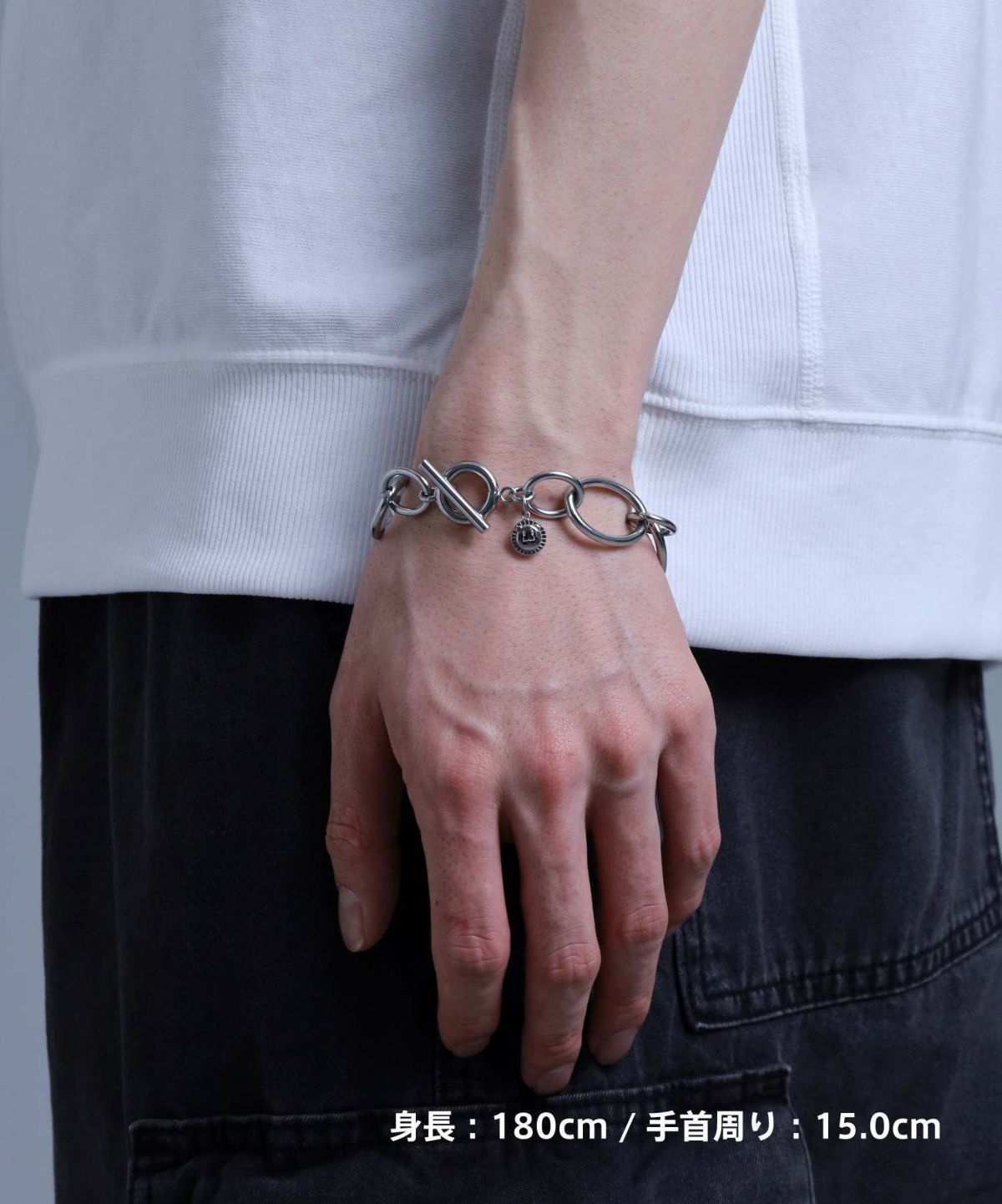 【限定展開】“SUNNY”チャンキーチェーンブレスレット/サージカルステンレス316L（金属アレルギー対応）