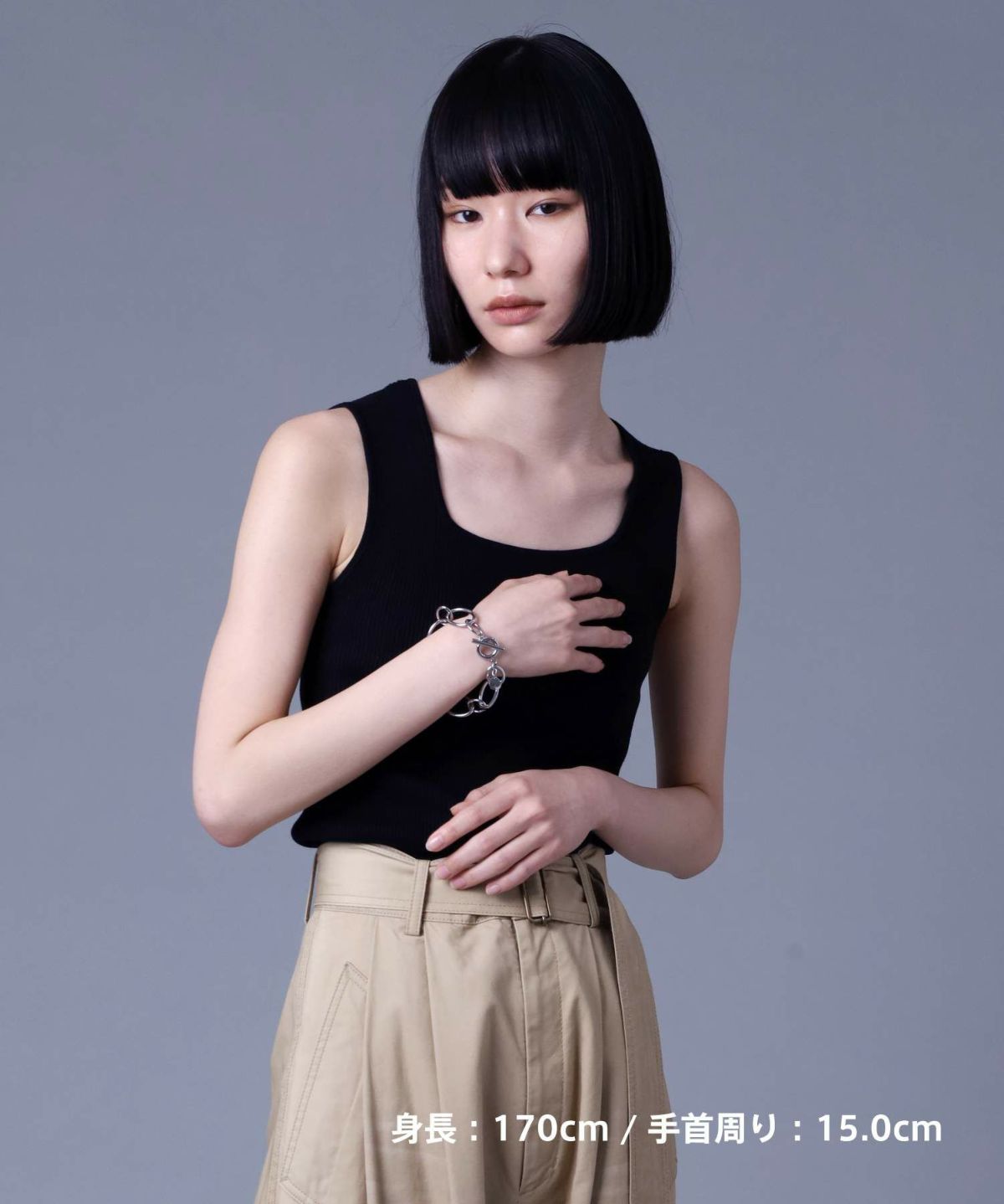 【限定展開】“SUNNY”チャンキーチェーンブレスレット/サージカルステンレス316L（金属アレルギー対応）