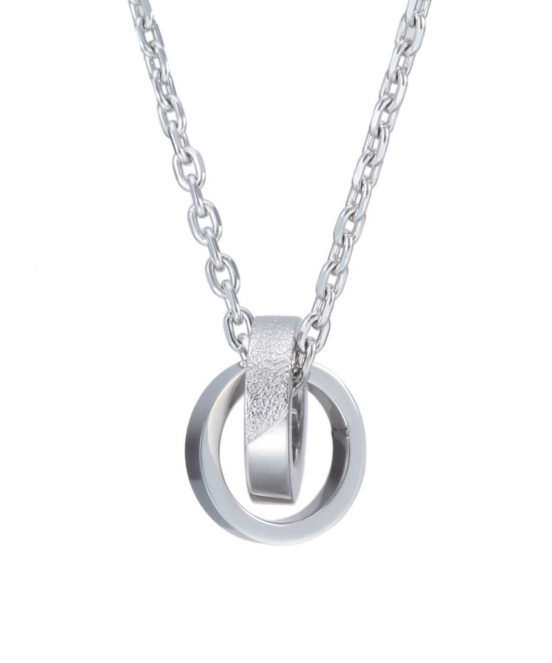 【WEB限定】“SAND”ダブルリングネックレス/サージカルステンレス316L