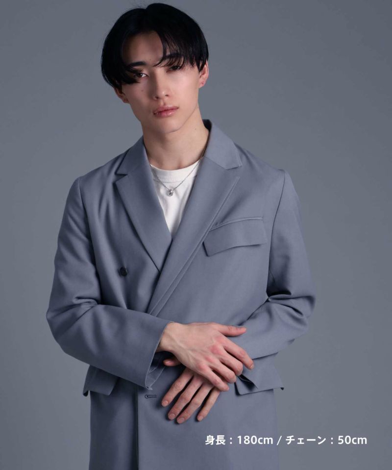 【WEB限定】“SAND”ダブルリングネックレス/サージカルステンレス316L