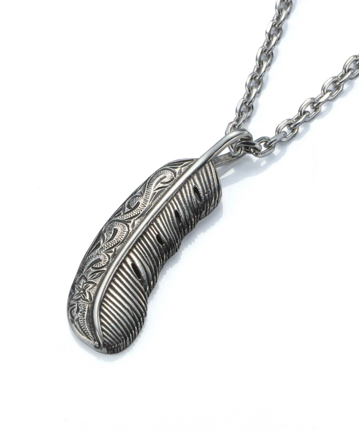 【限定展開】“HAWAIIAN”ネックレス/フェザー/サージカルステンレス（金属アレルギー対応）