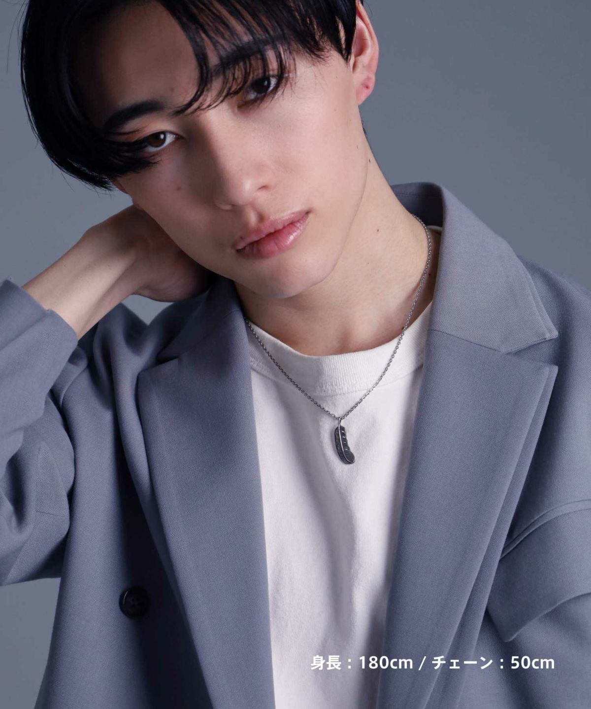 【限定展開】“HAWAIIAN”ネックレス/フェザー/サージカルステンレス（金属アレルギー対応）