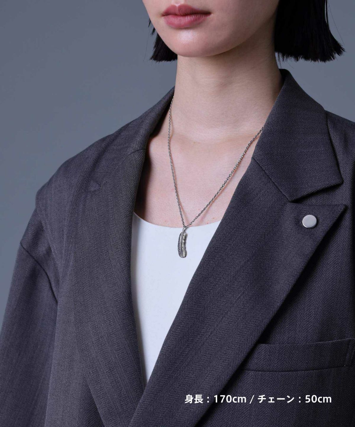 【限定展開】“HAWAIIAN”ネックレス/フェザー/サージカルステンレス（金属アレルギー対応）