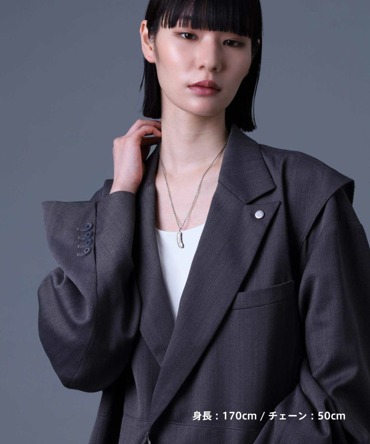 【限定展開】“HAWAIIAN”ネックレス/フェザー/サージカルステンレス（金属アレルギー対応）