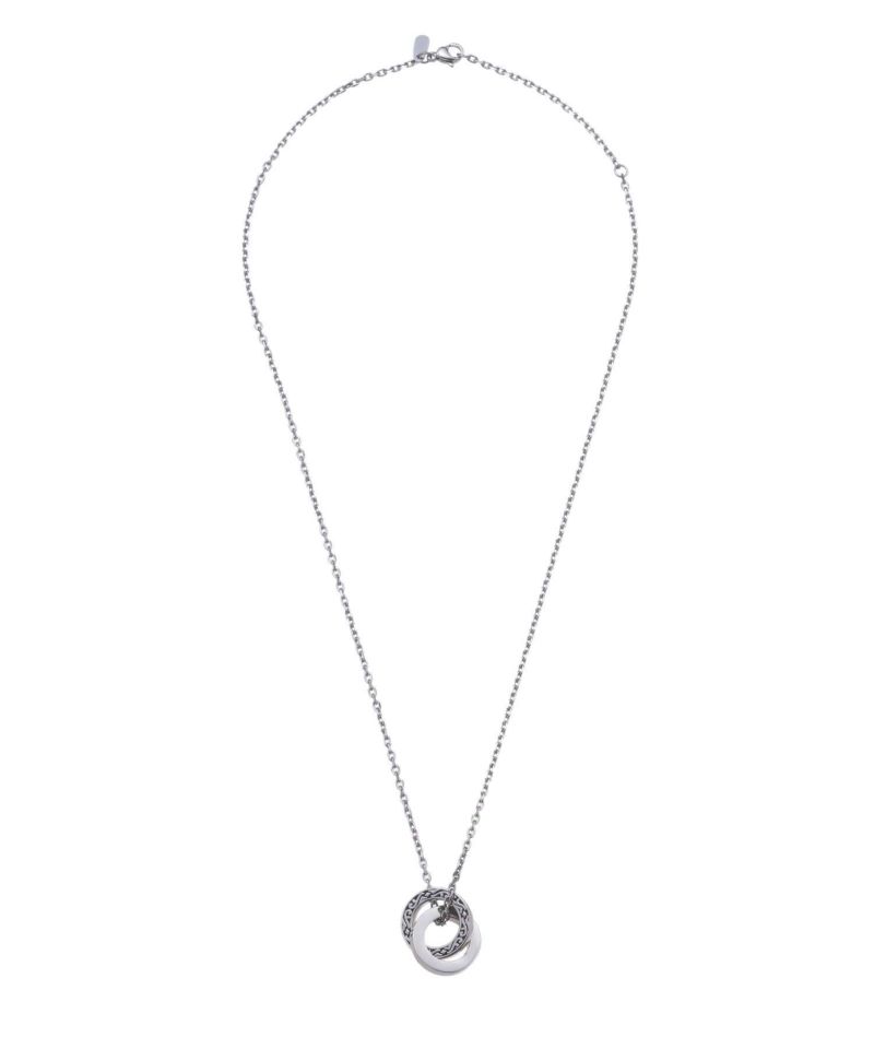 【WEB限定】ワイドタテガミダブルリングネックレス/サージカルステンレス316L（金属アレルギー対応）