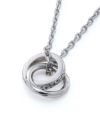 【WEB限定】ラウンドタテガミダブルリングネックレス/サージカルステンレス316L（金属アレルギー対応）
