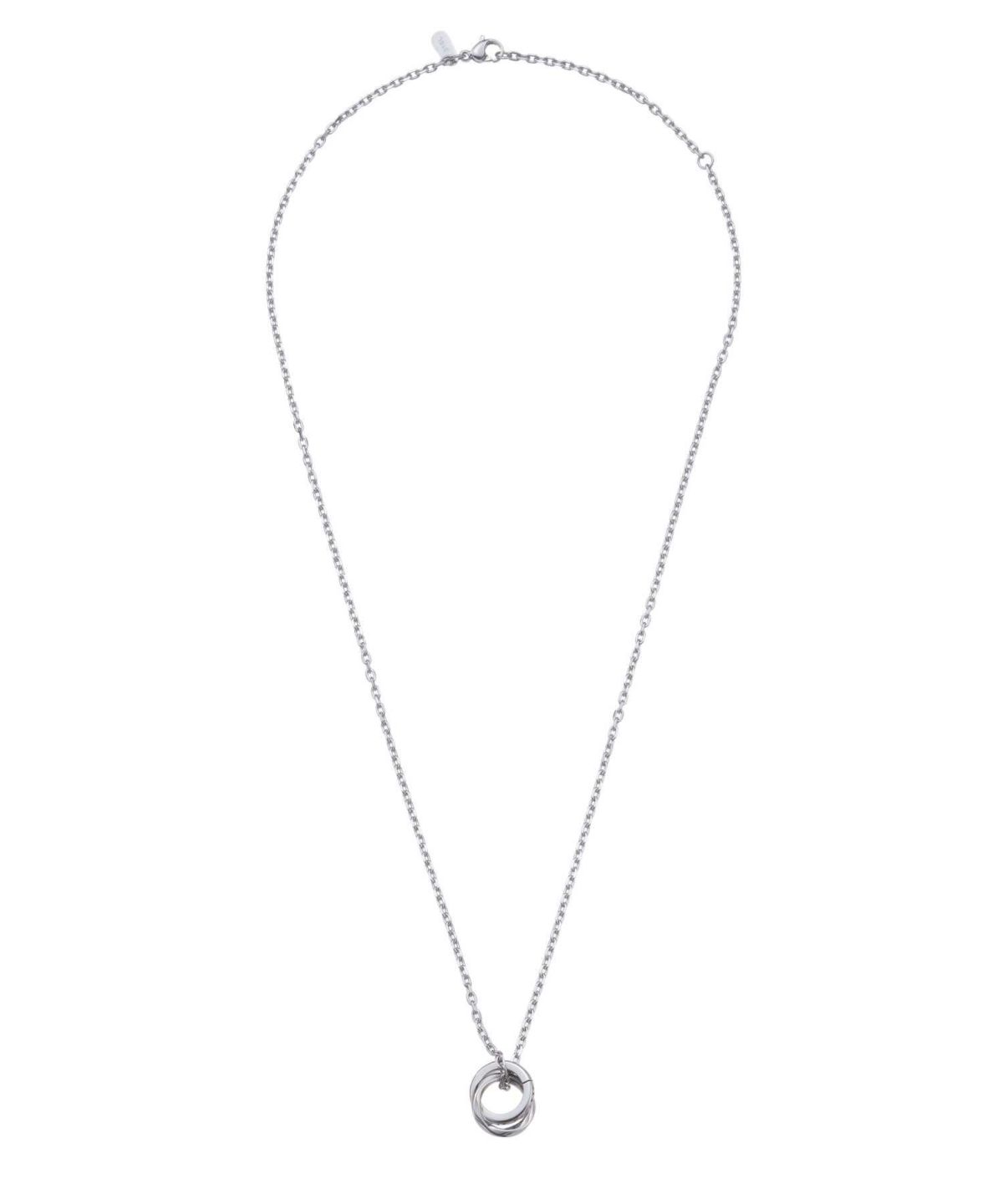 【WEB限定】ラウンドタテガミダブルリングネックレス/サージカルステンレス316L（金属アレルギー対応）