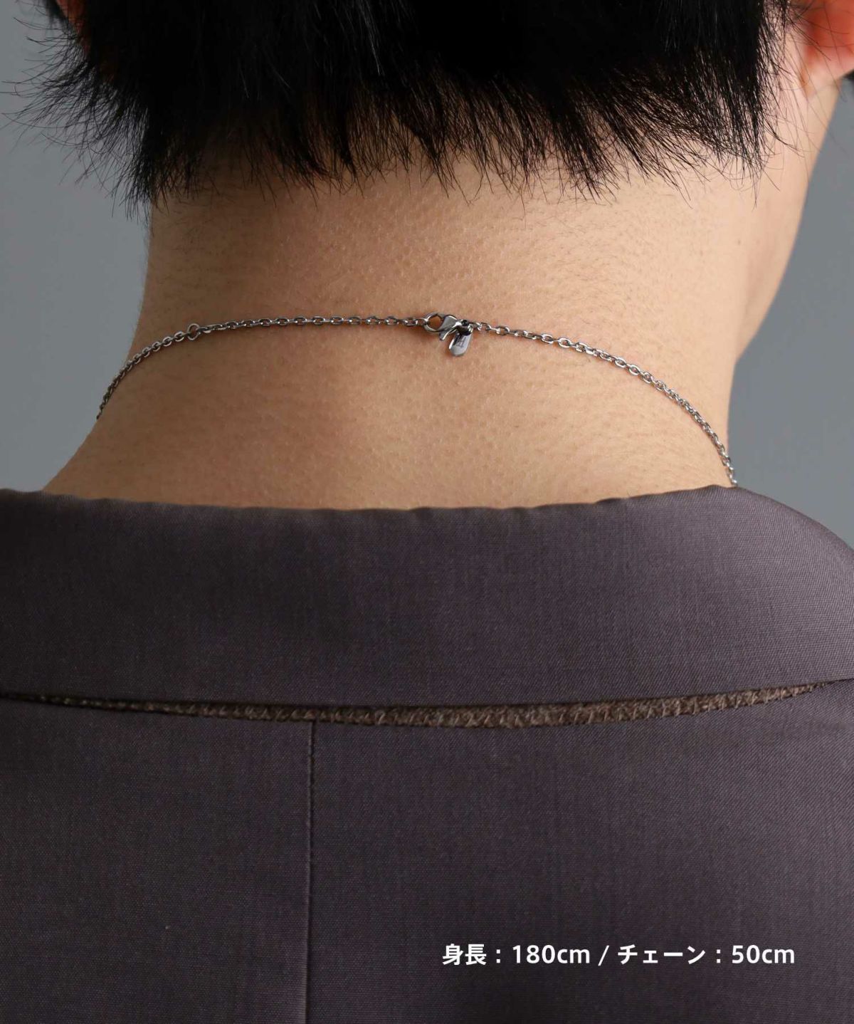 【WEB限定】ラウンドタテガミダブルリングネックレス/サージカルステンレス316L（金属アレルギー対応）