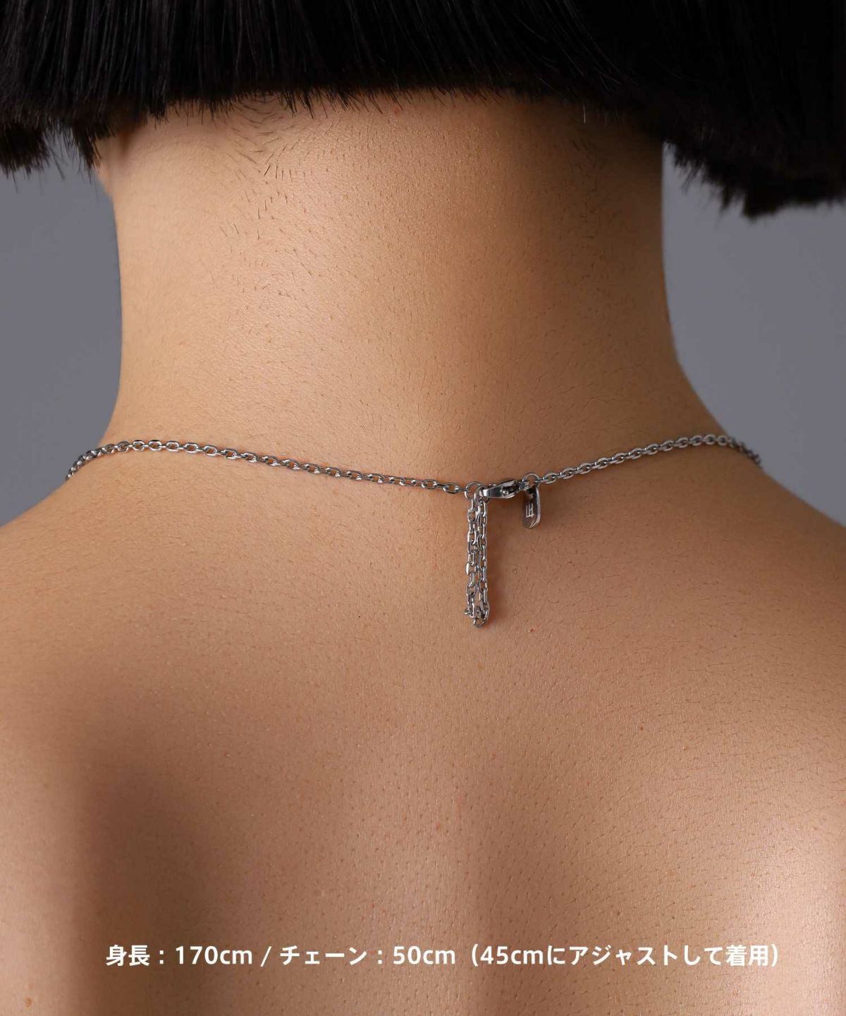 【WEB限定】ラウンドタテガミダブルリングネックレス/サージカルステンレス316L（金属アレルギー対応）