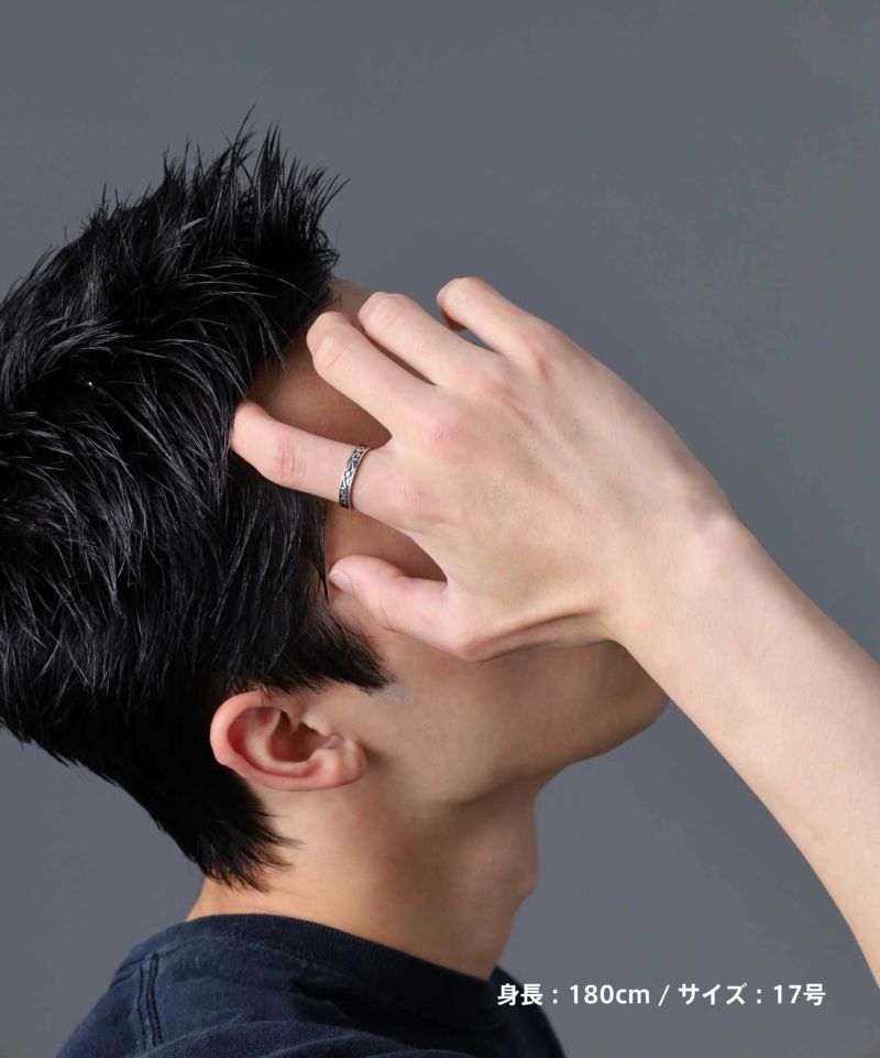限定展開】“LH-1”タテガミデザインリング/サージカルステンレス（金属