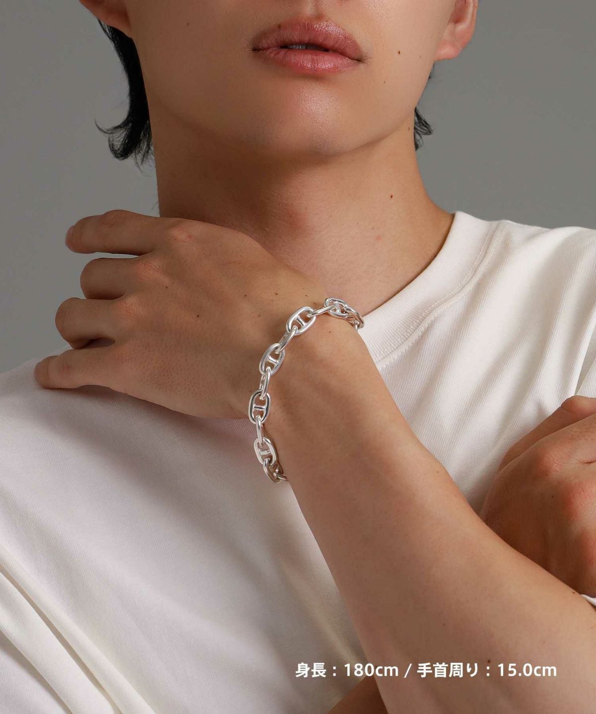 マリンファットチェーンブレスレット/シルバー925