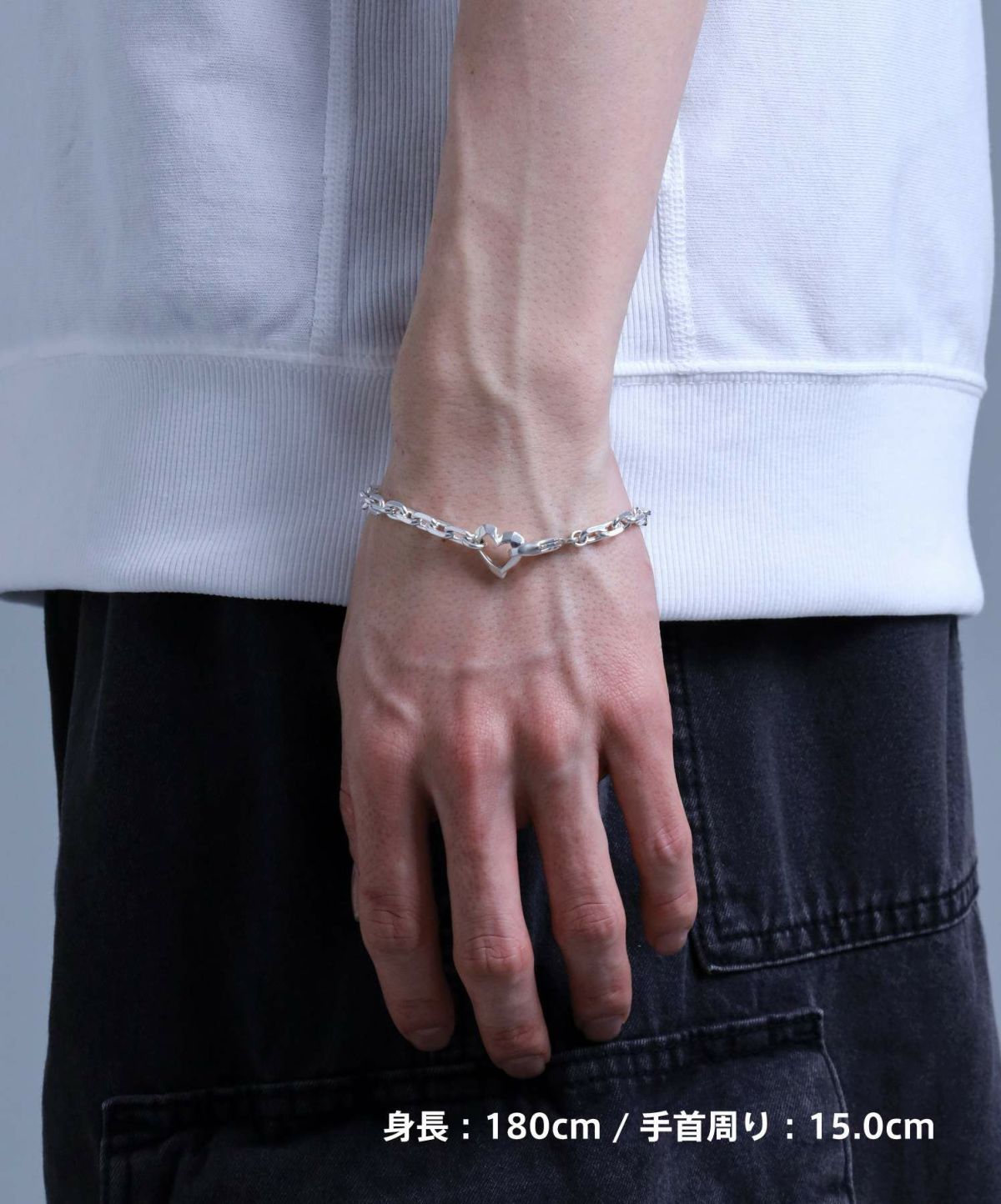 フラグメントハートブレスレット/シルバー925