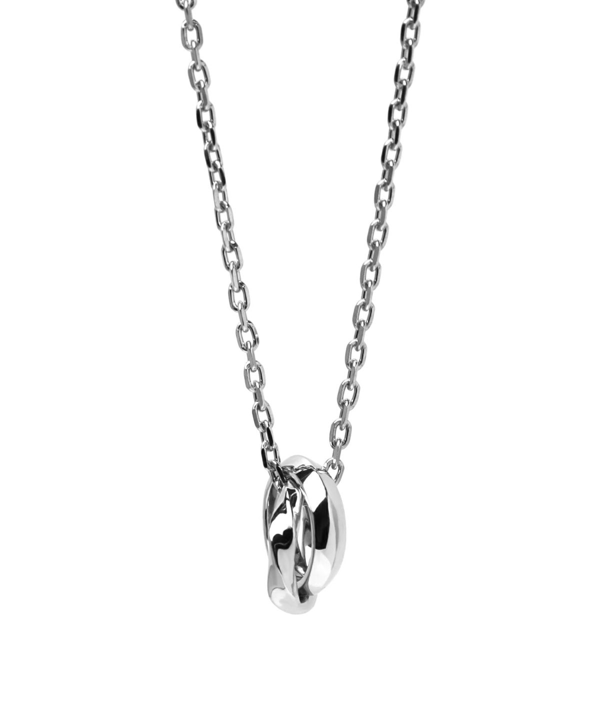 ダブルリングネックレス/ツイスト＆ソードブレード/シルバー925