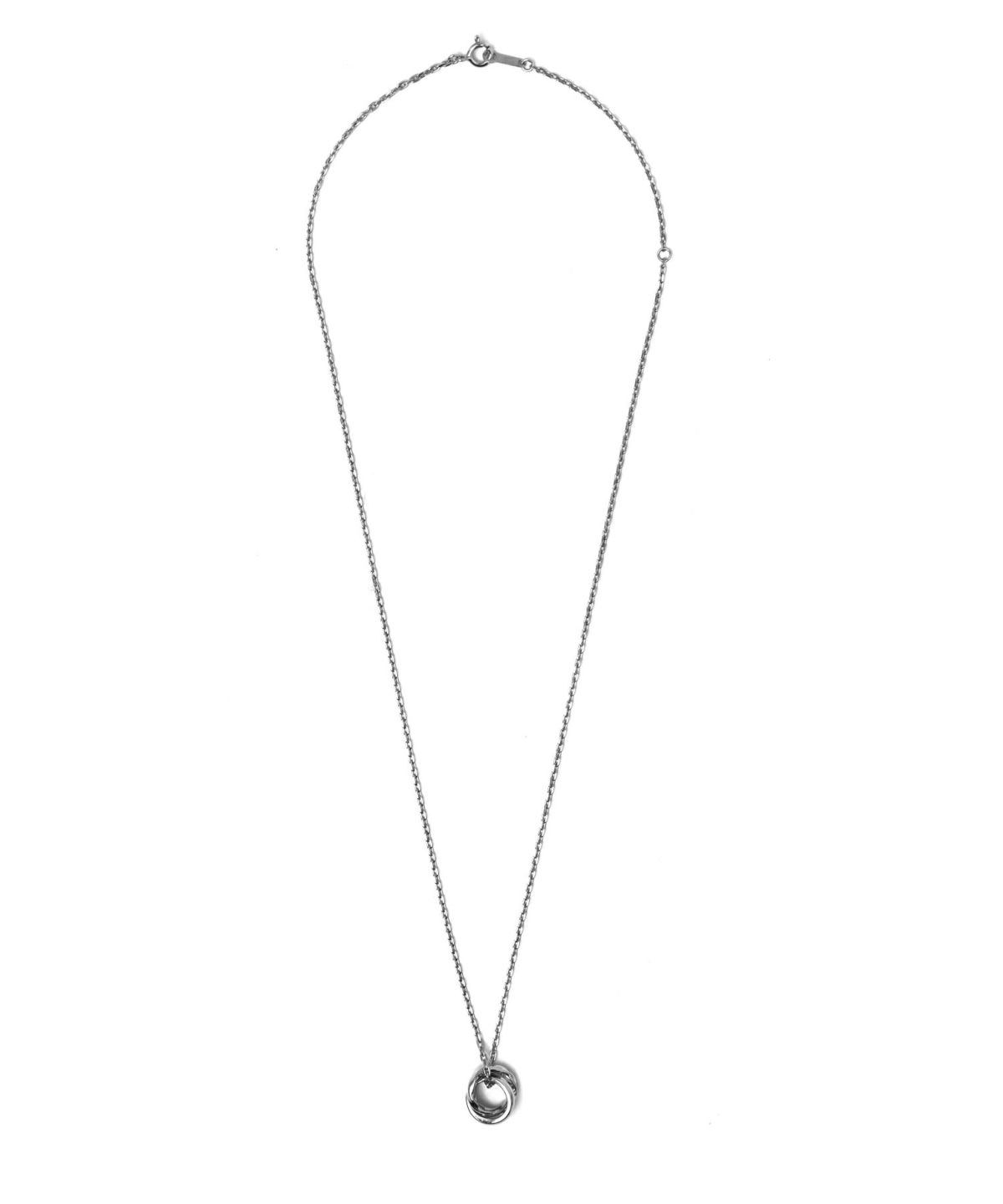 ダブルリングネックレス/ツイスト＆ソードブレード/シルバー925