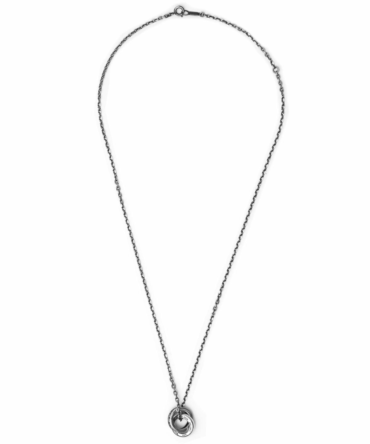 ハウル＆クラウンダブルリングネックレス/シルバー925