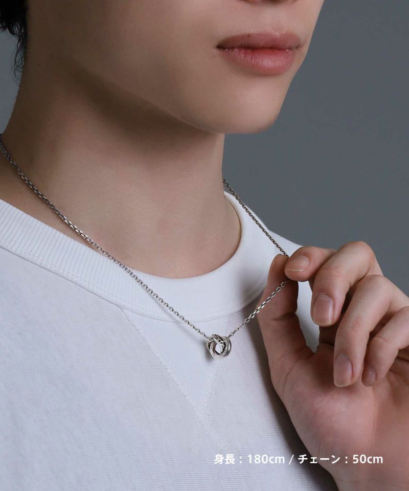 美品 ライオンハート ハウル ダブルリング ネックレス タテガミハウルダブルリングネックレス/シルバー925 | ライオン