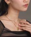 LHME（エルエイチエムイー） > “Moment”2wayベネチアンポイントハートネックレス/ゴールド/サージカルステンレス316L（金属アレルギー対応）