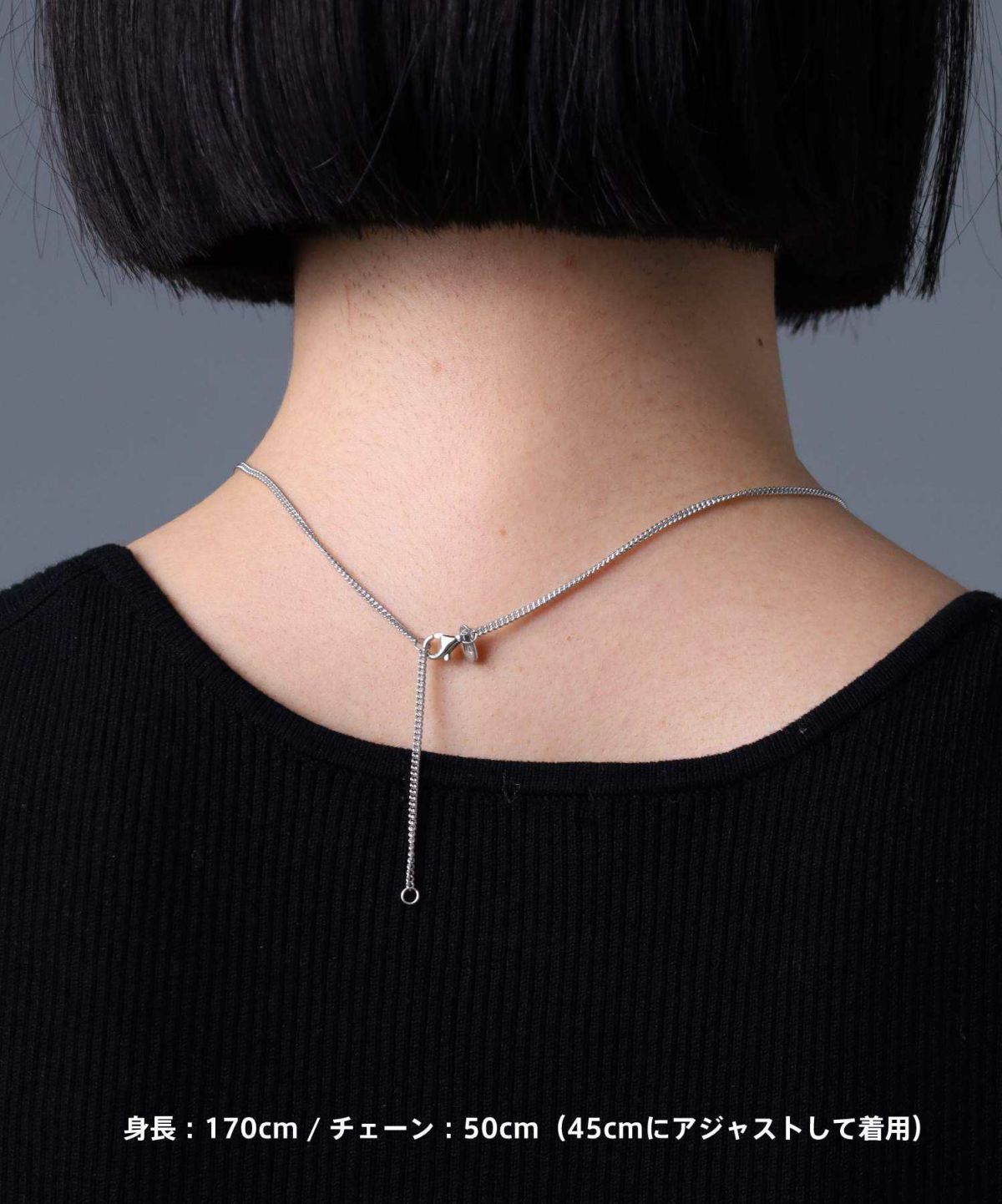 ウェーブダブルリングネックレス/シルバー/喜平チェーン/シルバー925