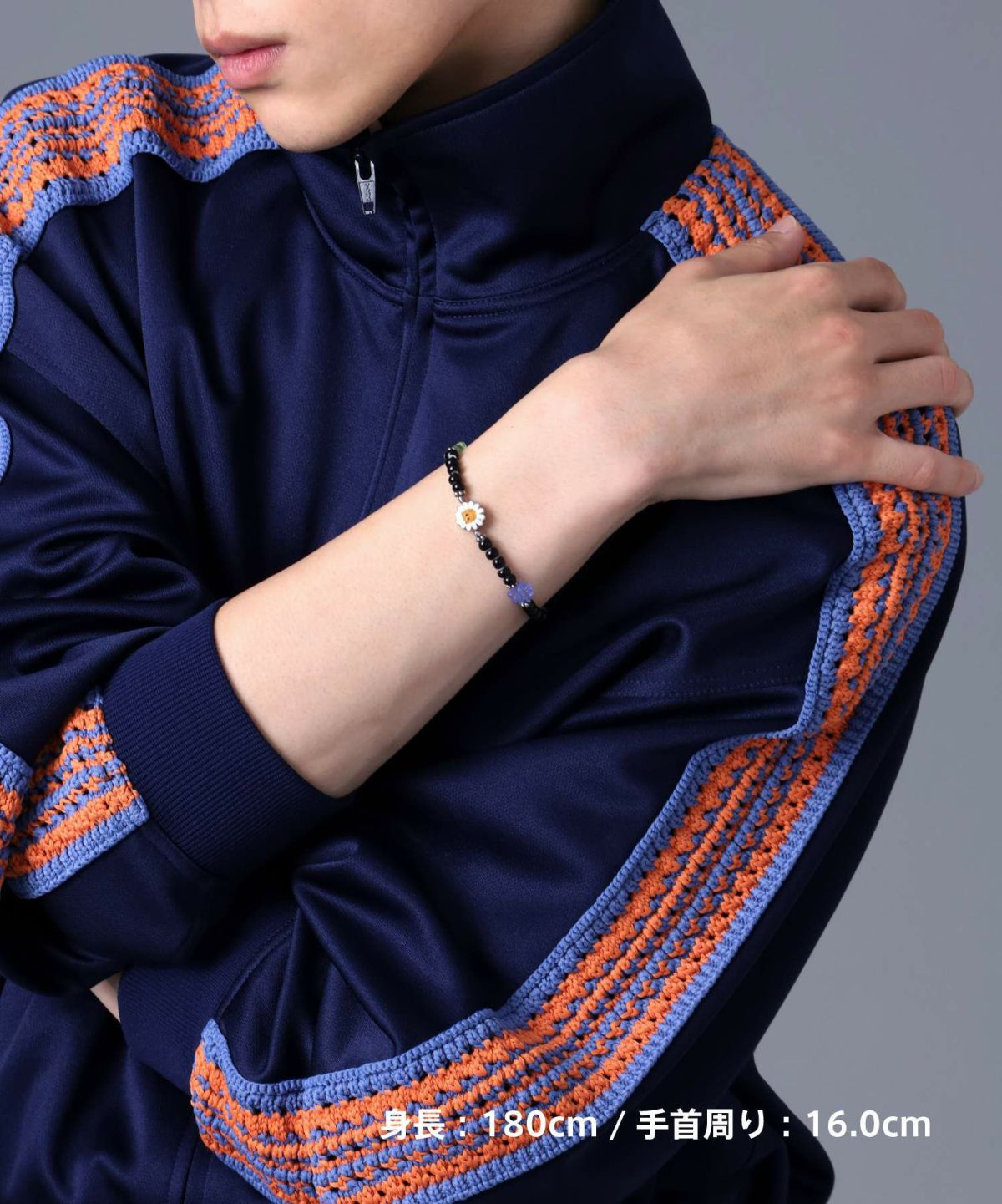 フラワーLEOブレスレット/ブラックカラー