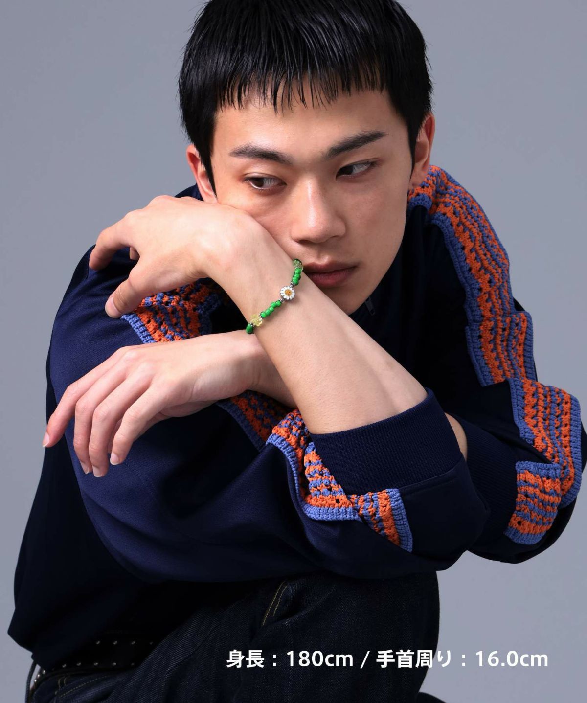 フラワーLEOブレスレット/グリーンカラー