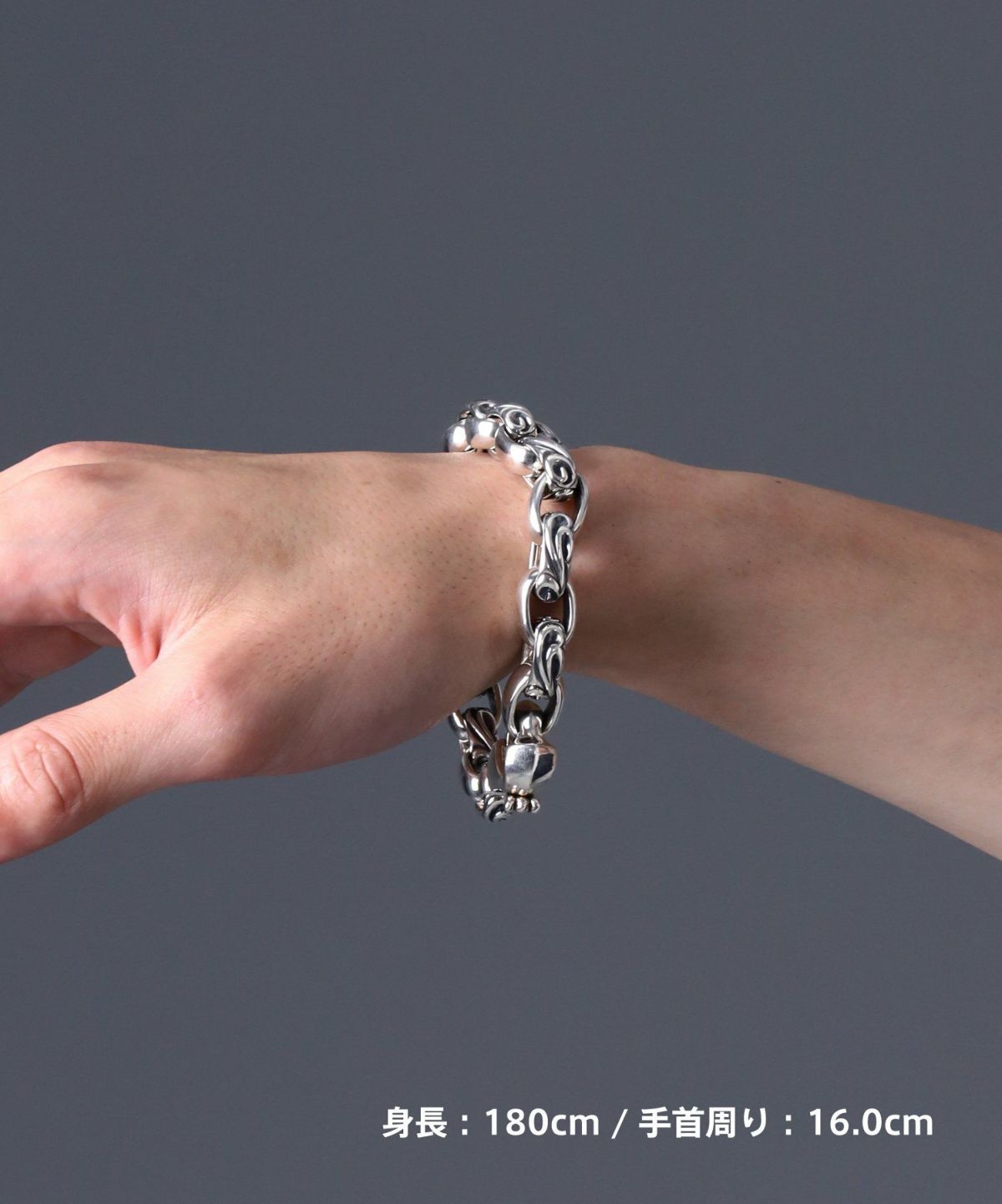 グランドスクロールブレスレット/シルバー925