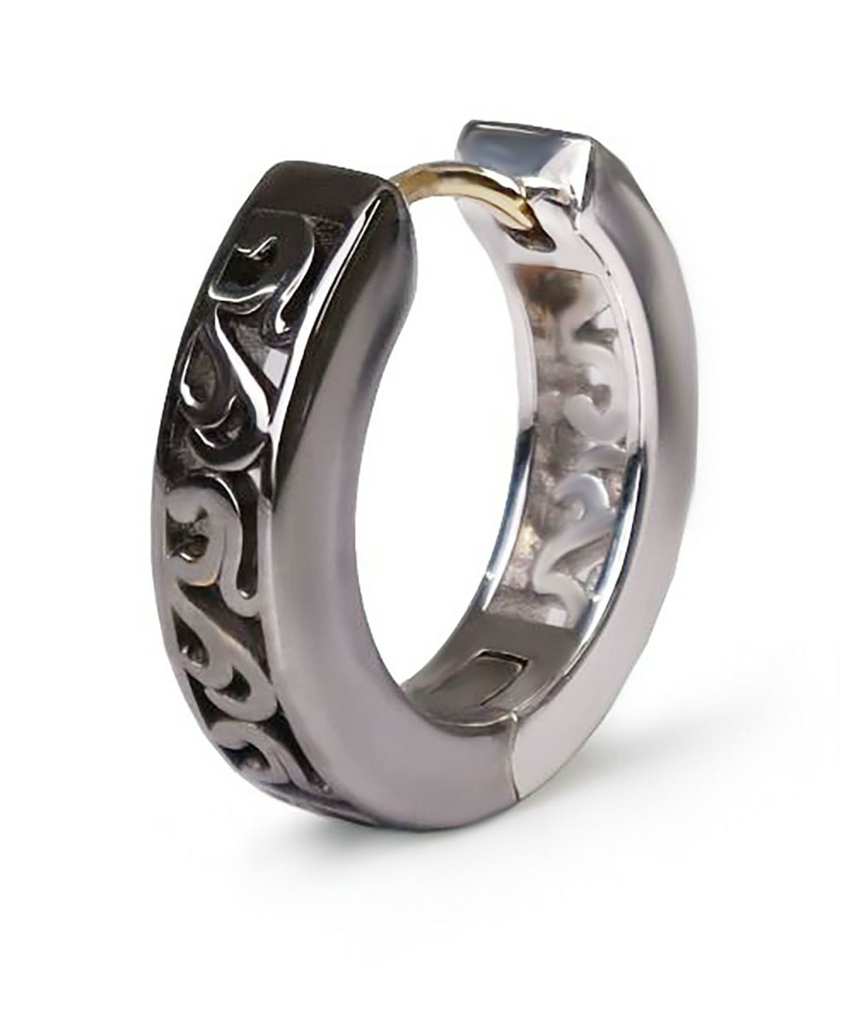 クラッチピアス/アラベスク/ライトブラック×シルバー/シルバー925