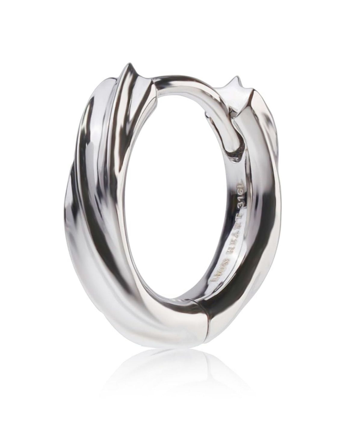 【限定展開】ツイストテクスチャーフープピアス/サージカルステンレス316L（金属アレルギー対応）