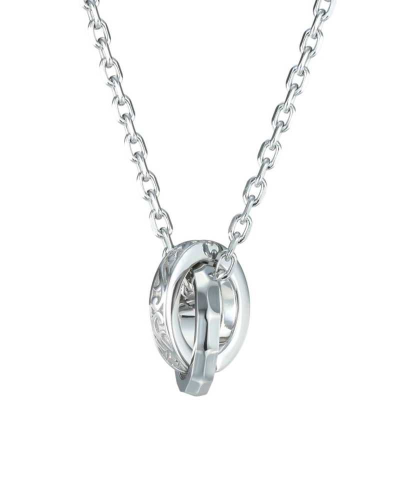 【限定展開】タテガミダブルリングネックレス/フラグメント/シルバー/サージカルステンレス316L（金属アレルギー対応）