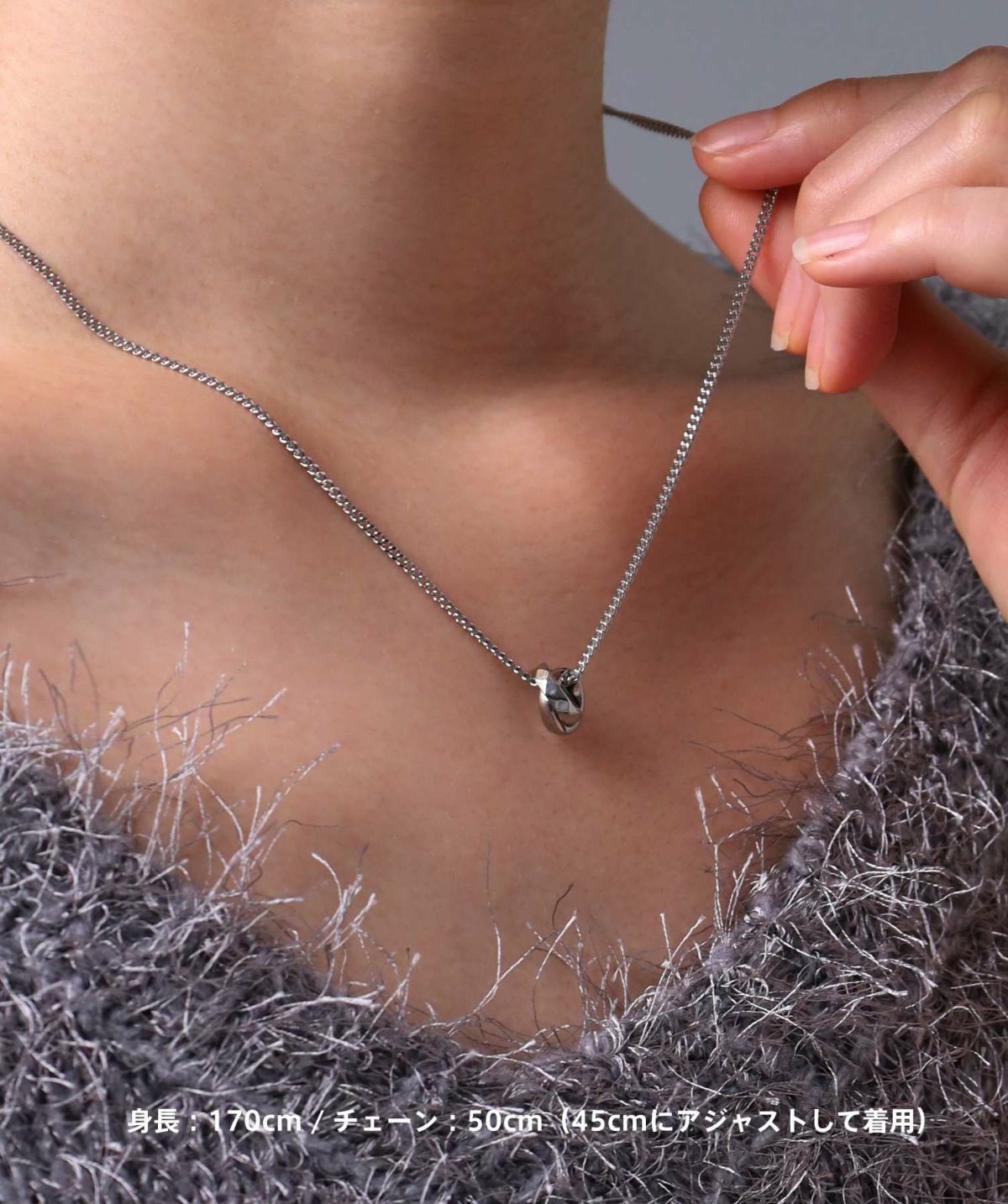 【限定展開】“THE EDGE”シグネチャーカッティングダブルリングペアネックレス/スペシャルパッケージ/サージカルステンレス（金属アレルギー対応）