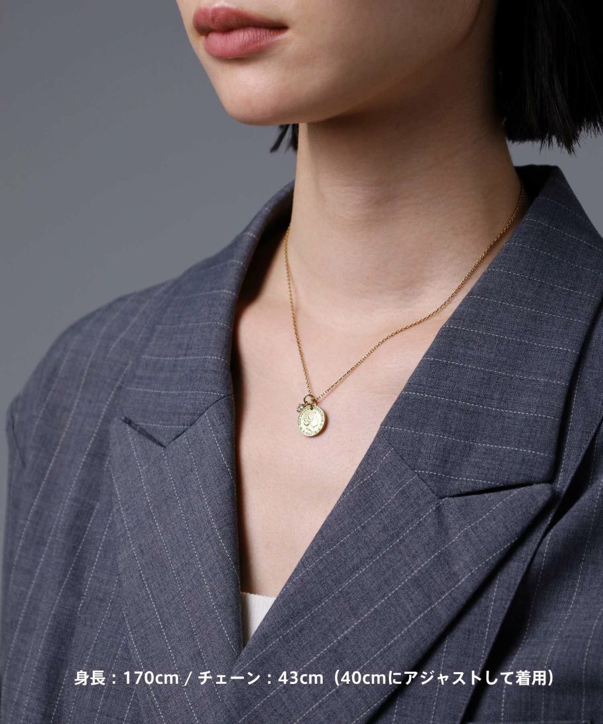 【限定展開】“LH-1”ライオンコインペアネックレス/サージカルステンレス（金属アレルギー対応）