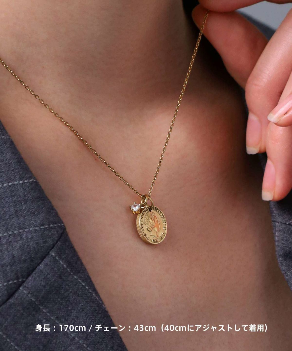 【限定展開】“LH-1”ライオンコインペアネックレス/サージカルステンレス（金属アレルギー対応）