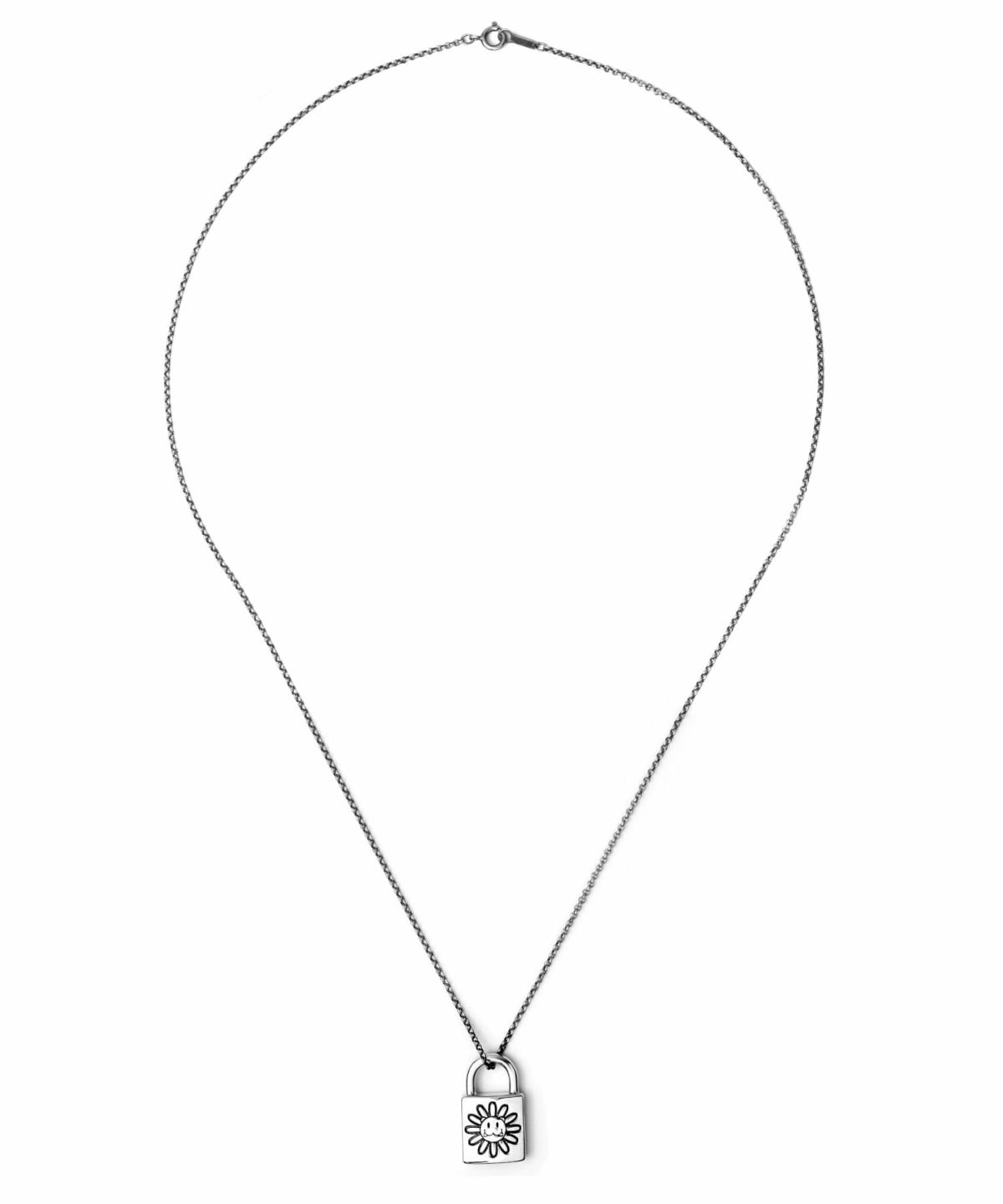  “LEO”南京錠フラワーレオネックレス/シルバー925