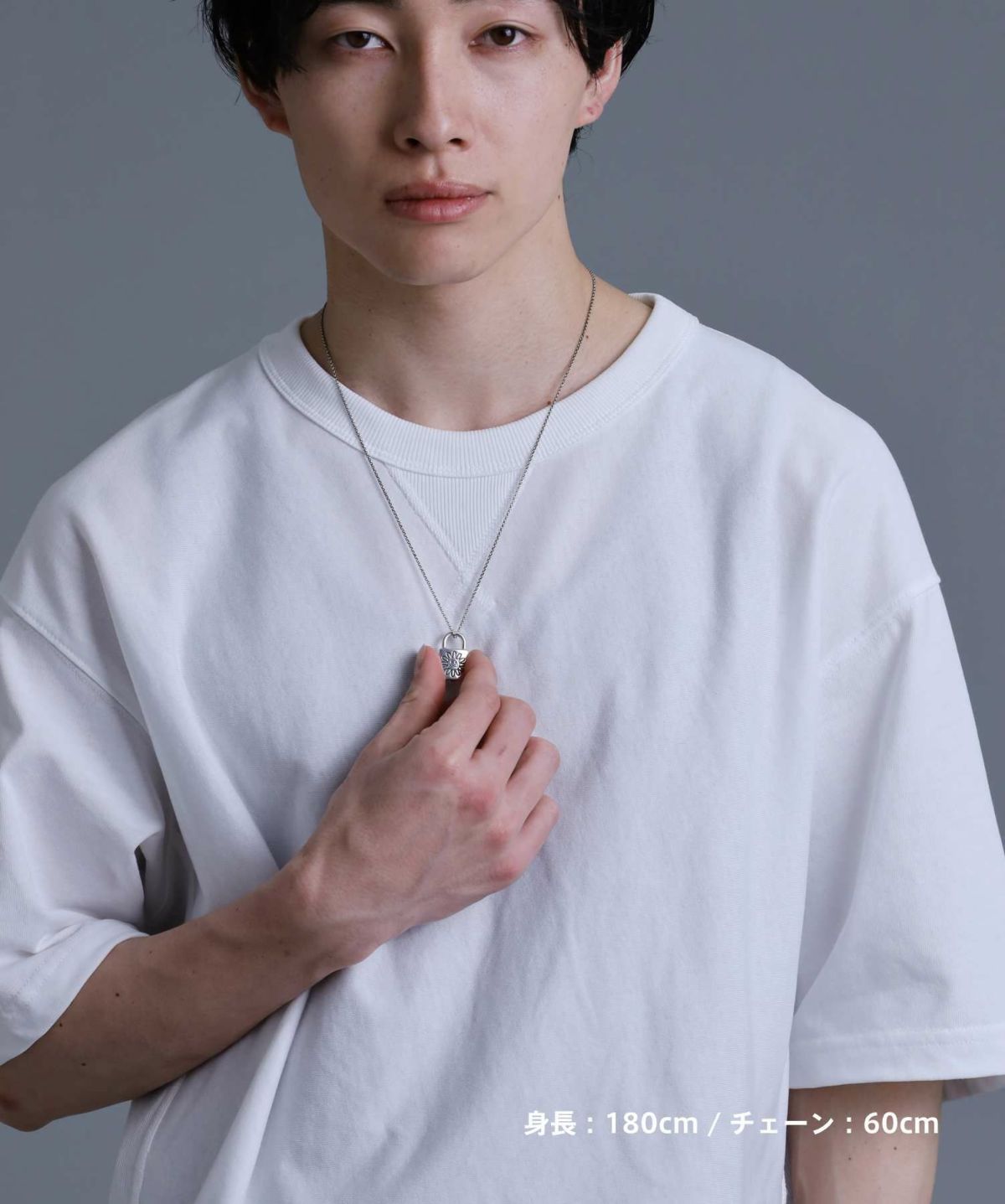  “LEO”南京錠フラワーレオネックレス/シルバー925