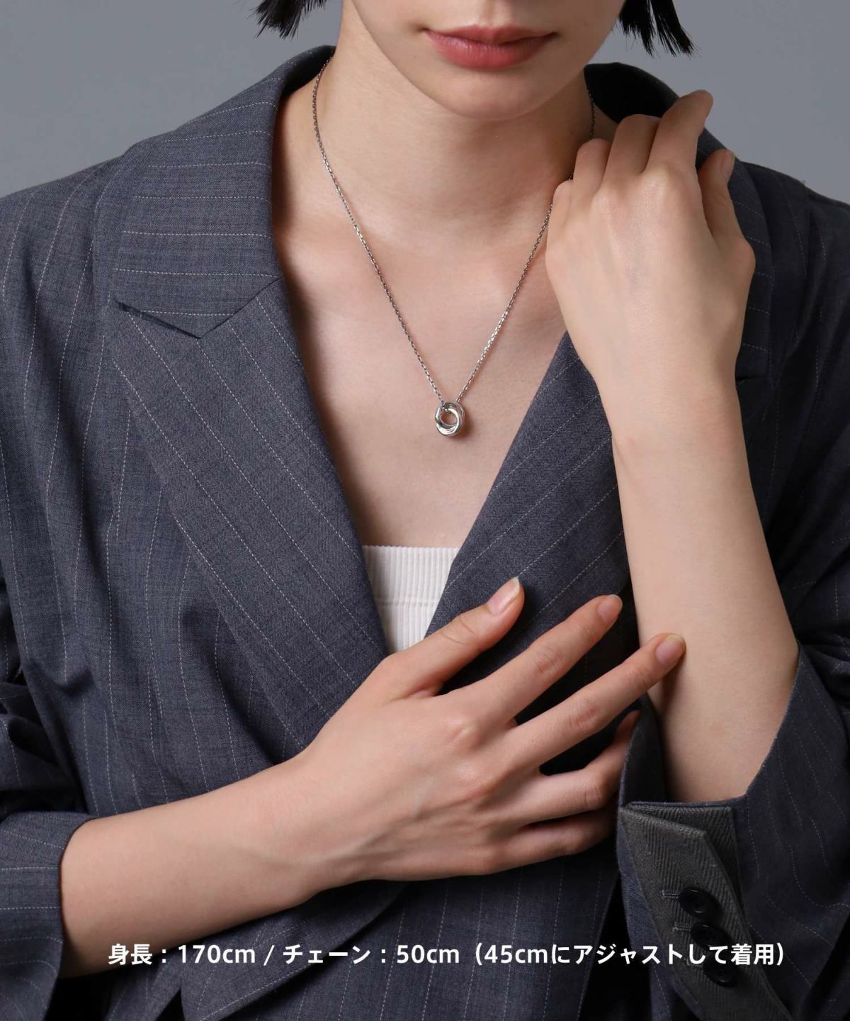 “Ivitz” eraダブルリングネックレスtypeⅡ/シルバー925