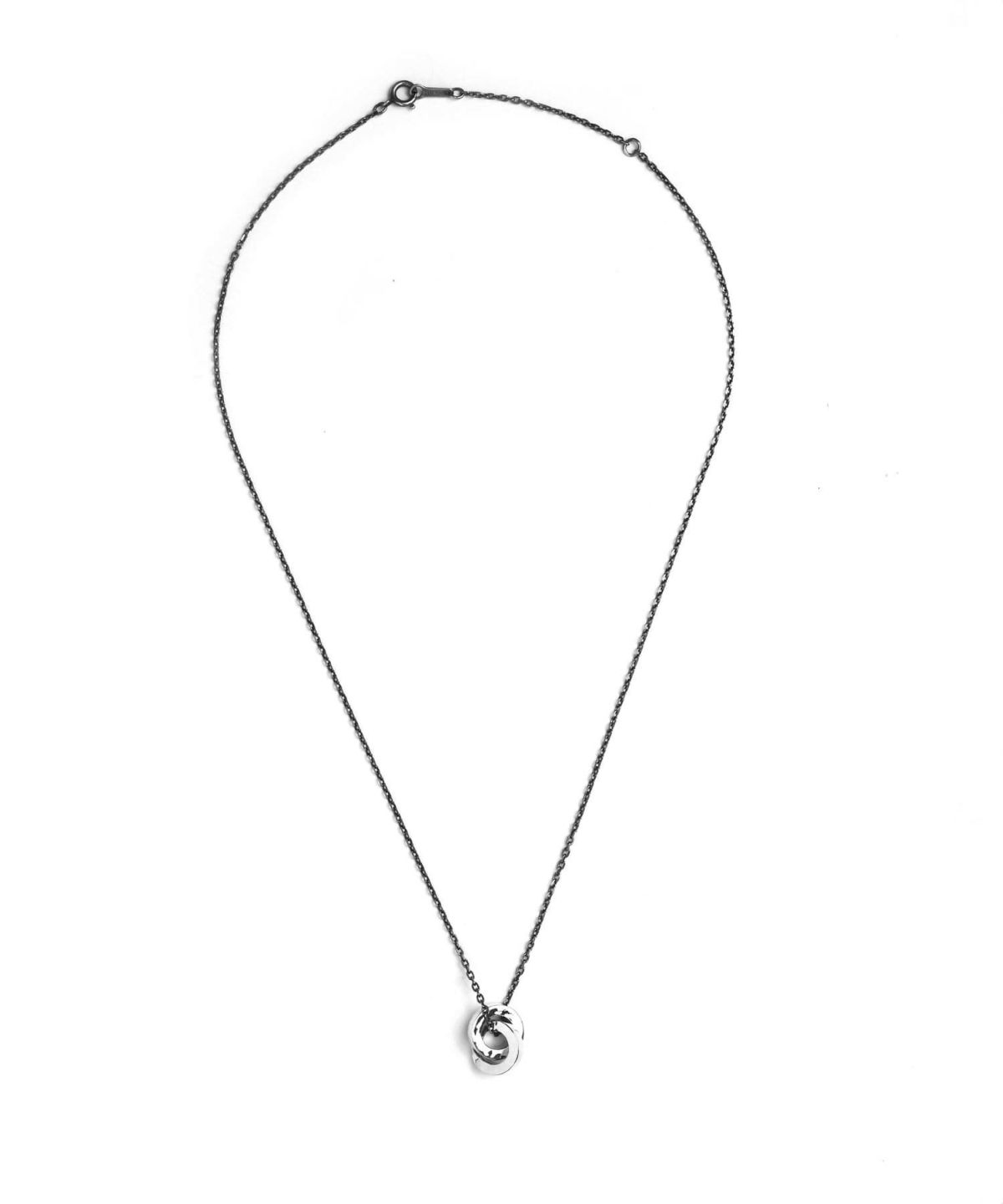 “Ivitz” eraワンツイストダブルリングネックレス/シルバー925