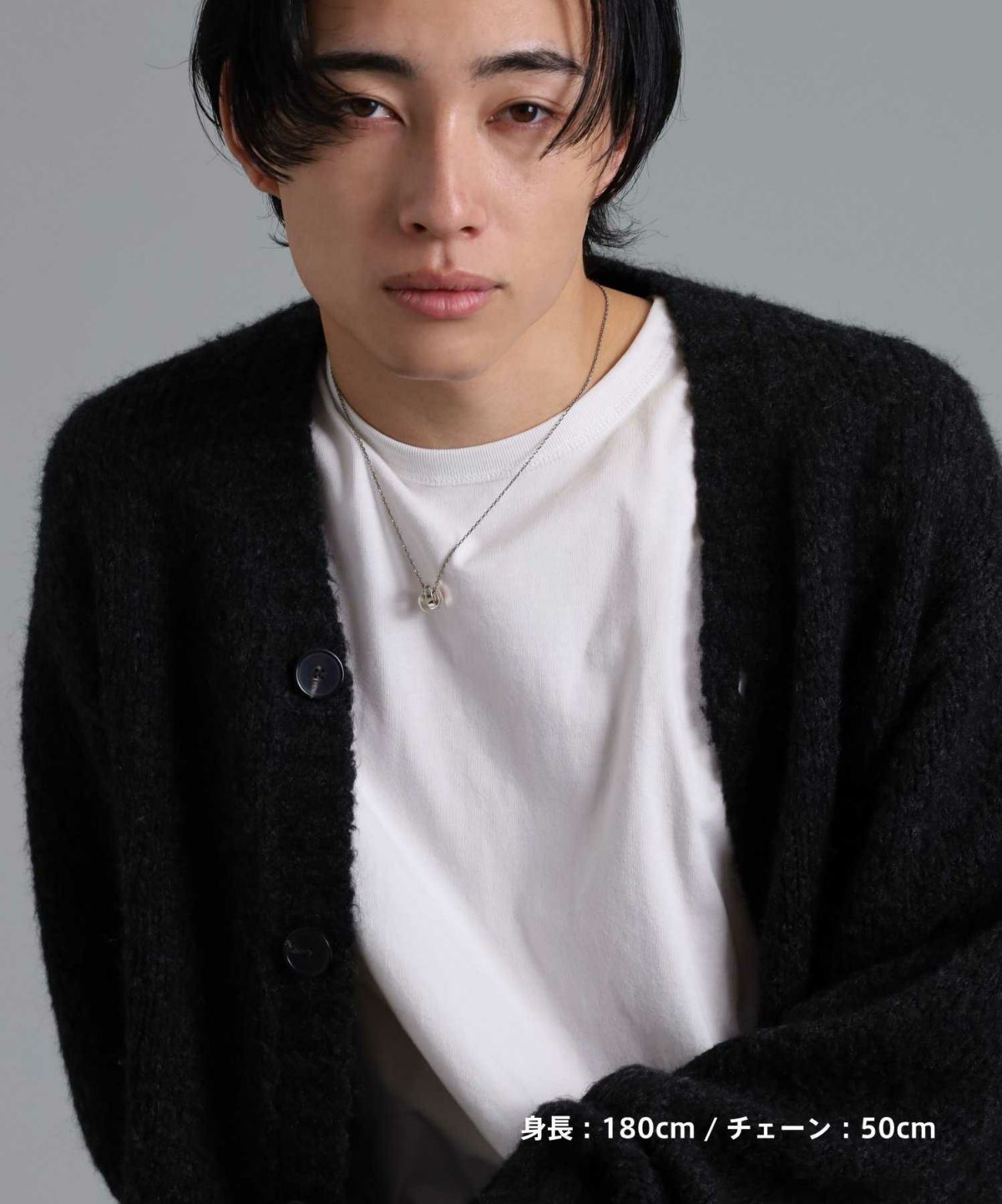 “Ivitz” eraワンツイストダブルリングネックレス/シルバー925