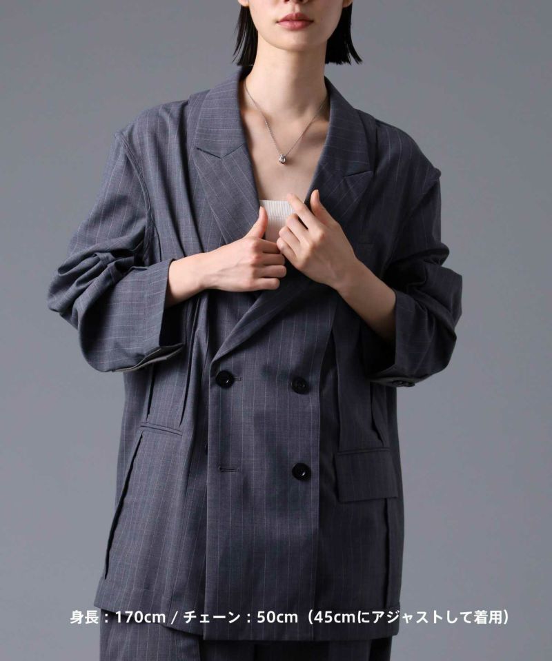 “Ivitz” eraワンツイストダブルリングネックレス/シルバー925