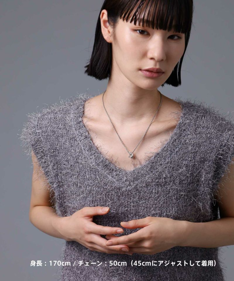 “HOWL”クロウダブルリングネックレス/シルバー925