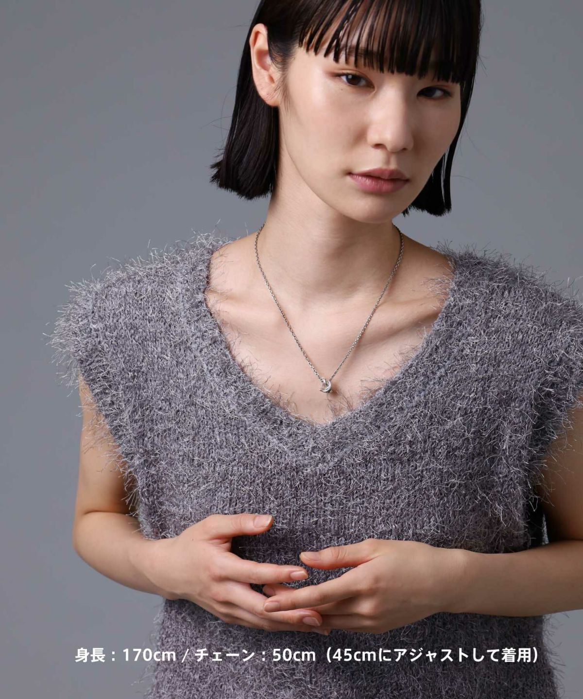 “HOWL”クロウダブルリングネックレス/シルバー925